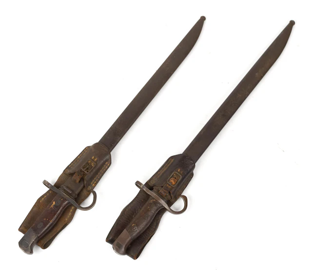 TWO 20TH C. JAPANESE TYPE 30 ARISAKA BAYONETS.