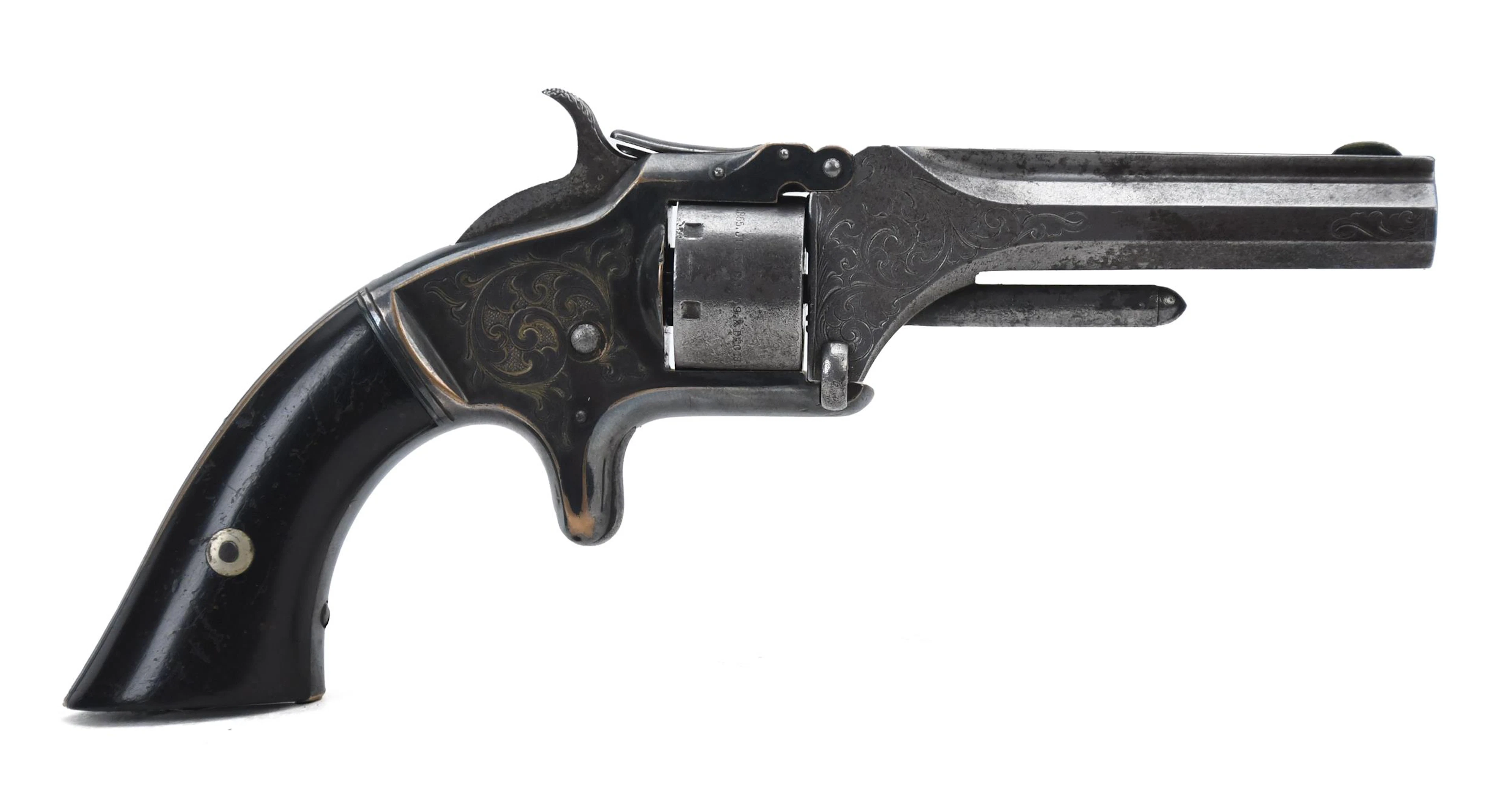 SMITH & WESSON MODEL 1 ENGRAVED .22 REVOLVER.