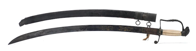 FEDERAL EAGLE HEAD OFFICER'S SABER WITH SCABBARD.