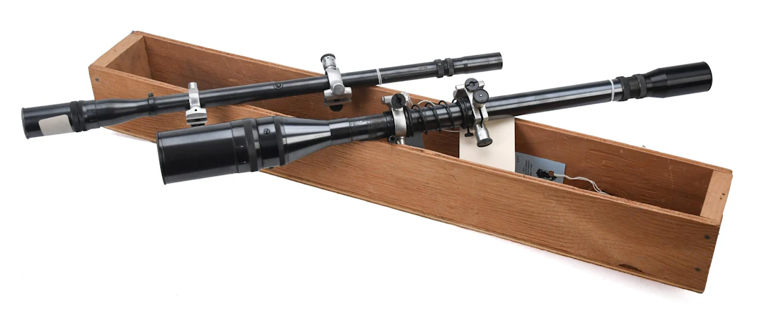 TWO 20TH C. J. UNERTL TARGET RIFLE SCOPES.