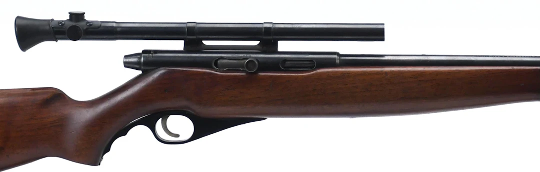 MOSSBERG MODEL 51M .22 LR SEMI AUTO RIFLE WITH SCOPE.