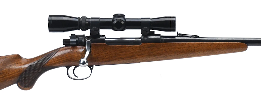 MAUSER SPORTERIZED BOLT ACTION RIFLE WITH SCOPE.