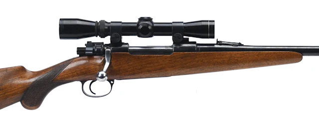 MAUSER SPORTERIZED BOLT ACTION RIFLE WITH SCOPE.