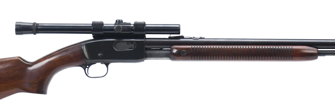REMINGTON MODEL 121 .22 WRF PUMP RIFLE W/ SCOPE.