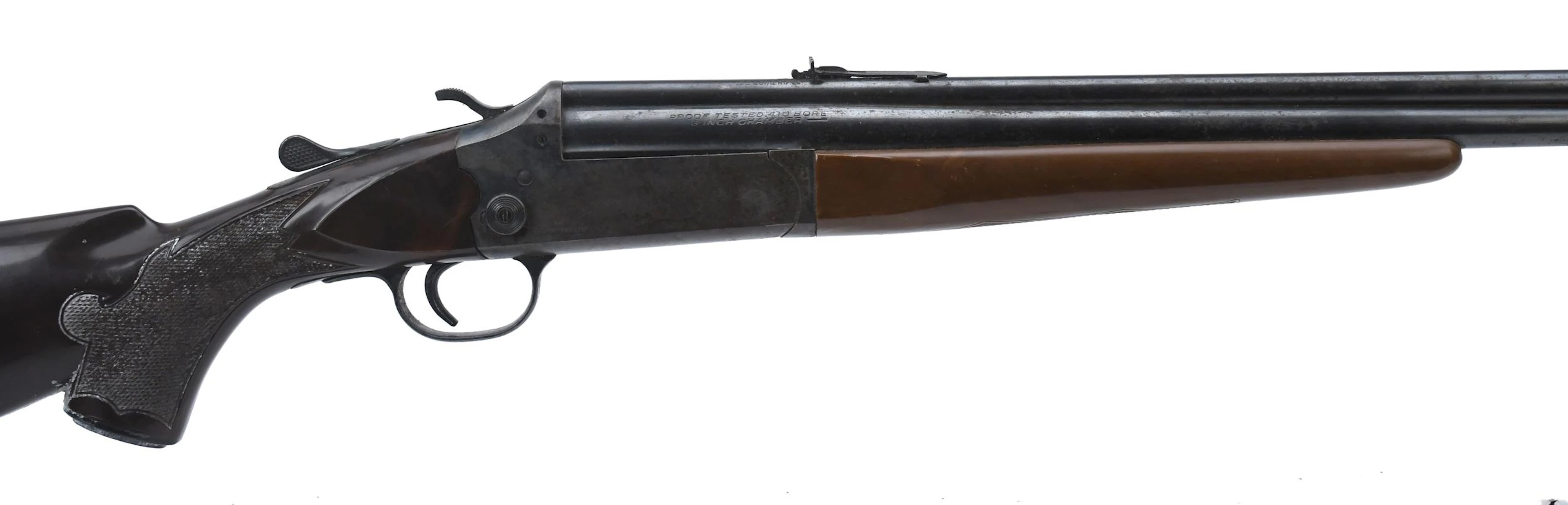 20TH C. STEVENS MODEL 22-410 O/U RIFLE/SHOTGUN.