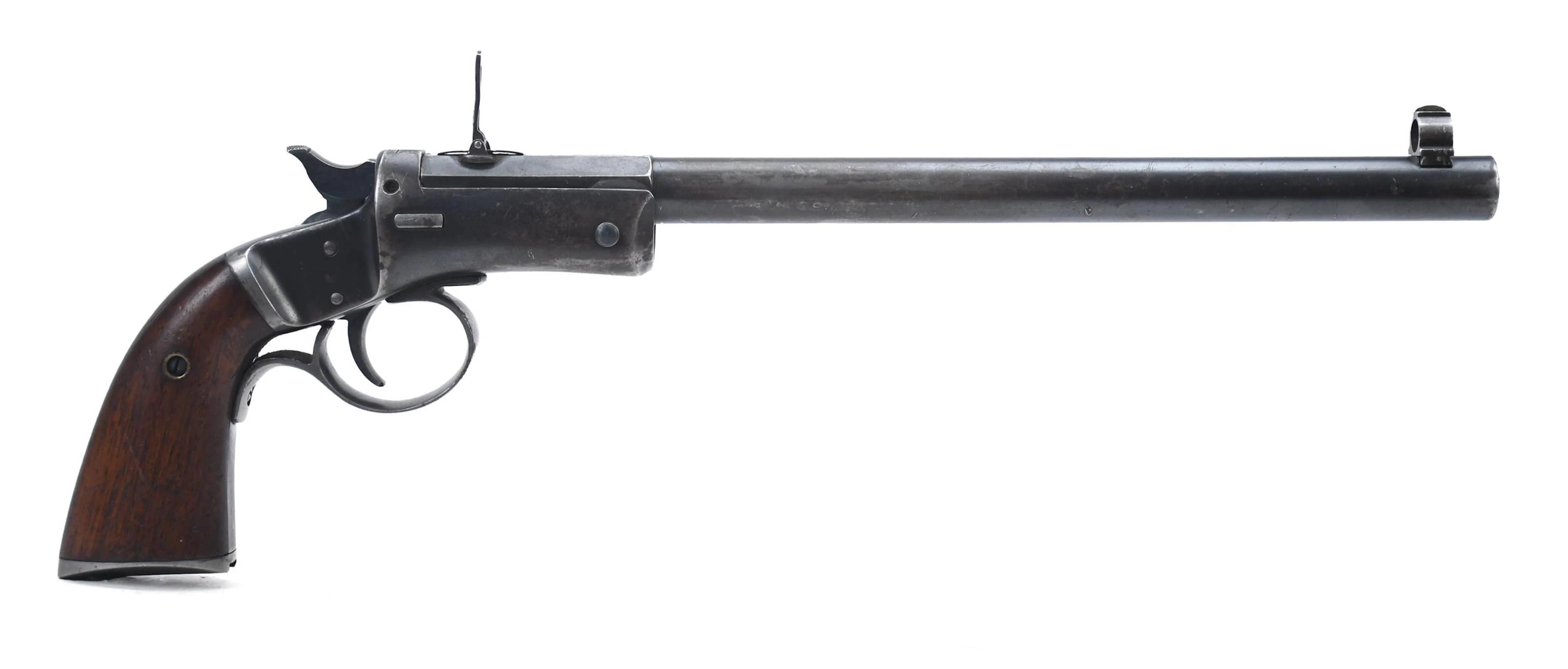 J. STEVENS .22 SINGLE SHOT TIP-UP TARGET PISTOL.