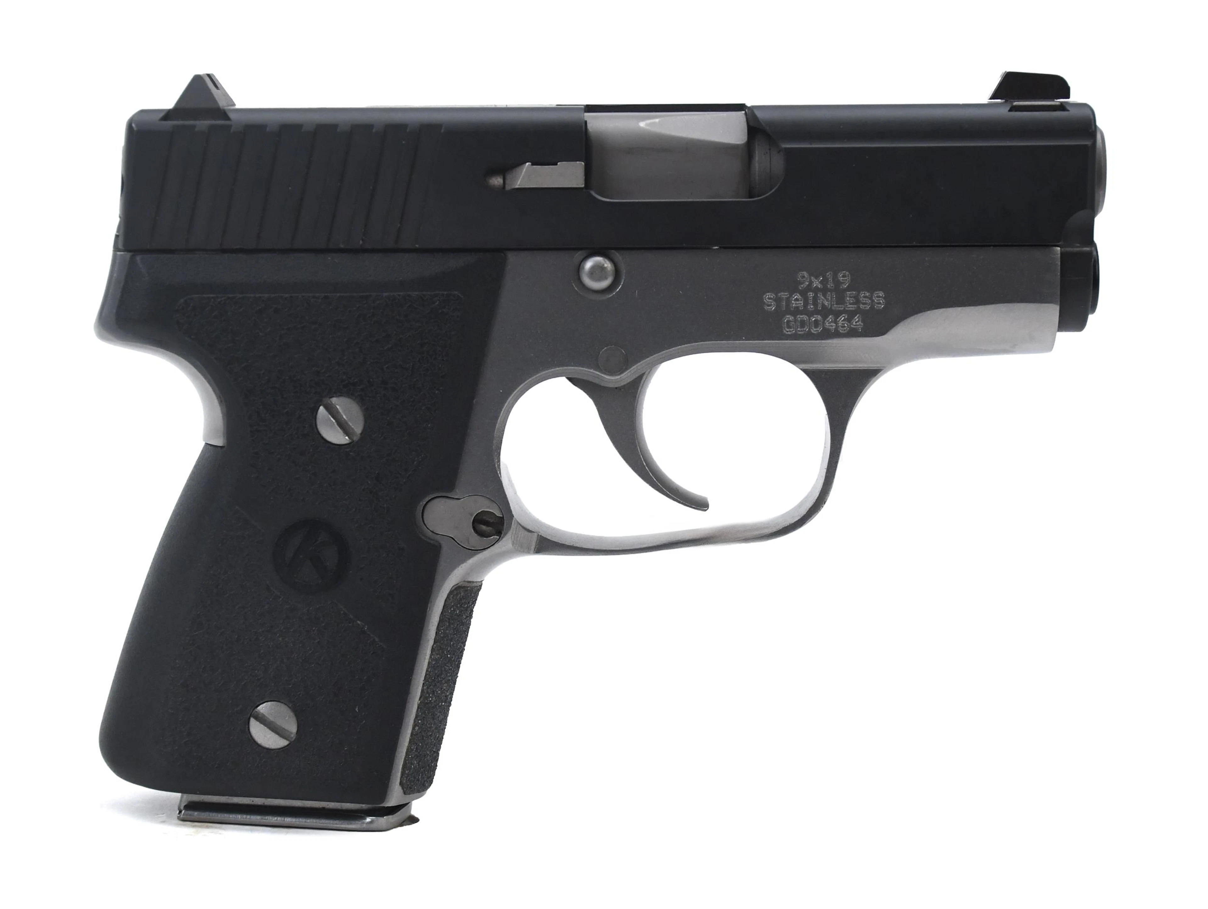 KAHR ARMS MK9 9MM SEMI-AUTO PISTOL WITH BOX.