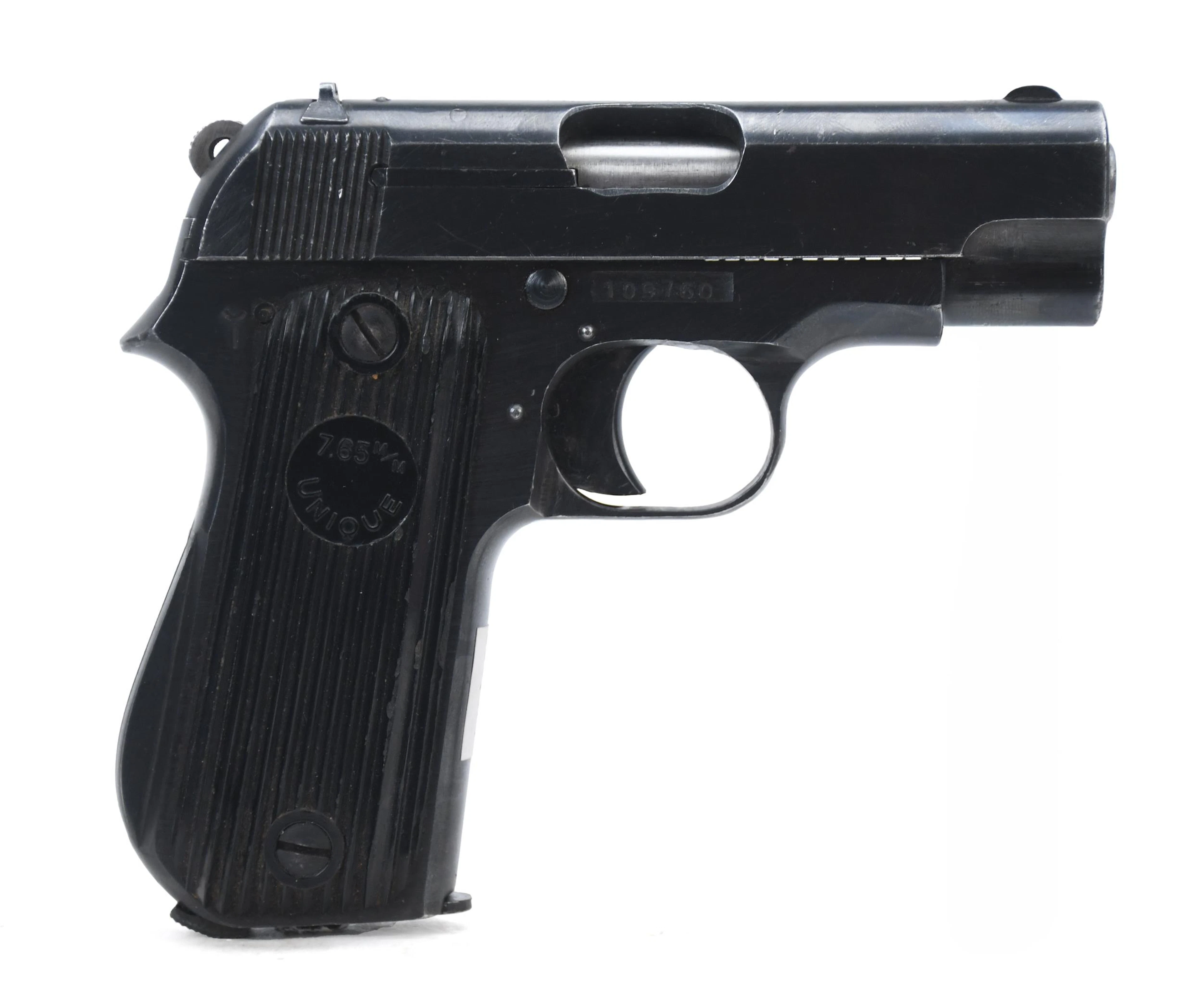UNIQUE MODEL 17 7.65MM PISTOL WITH HOLSTER.