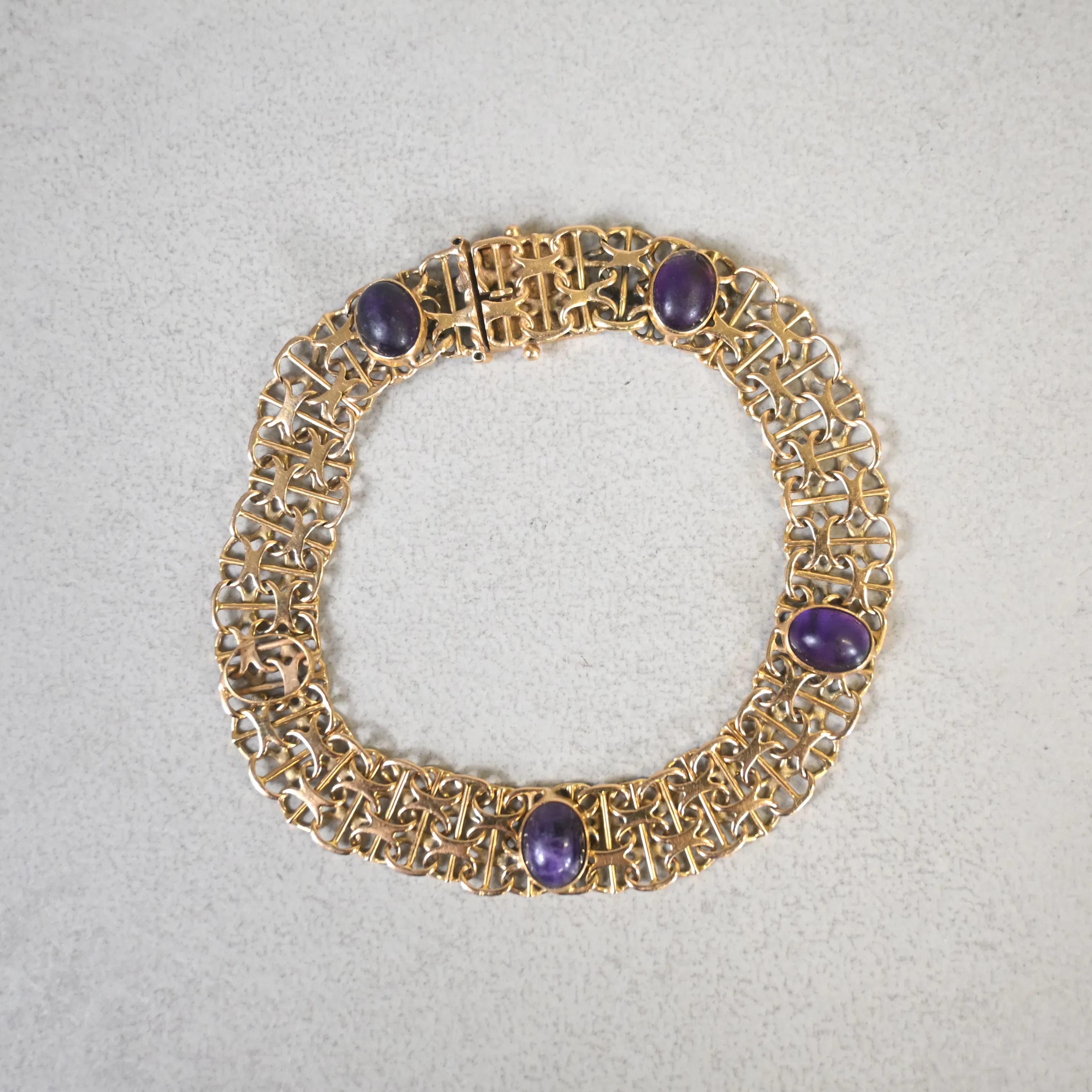Armband, X-länk, 18k guld, 1970.
