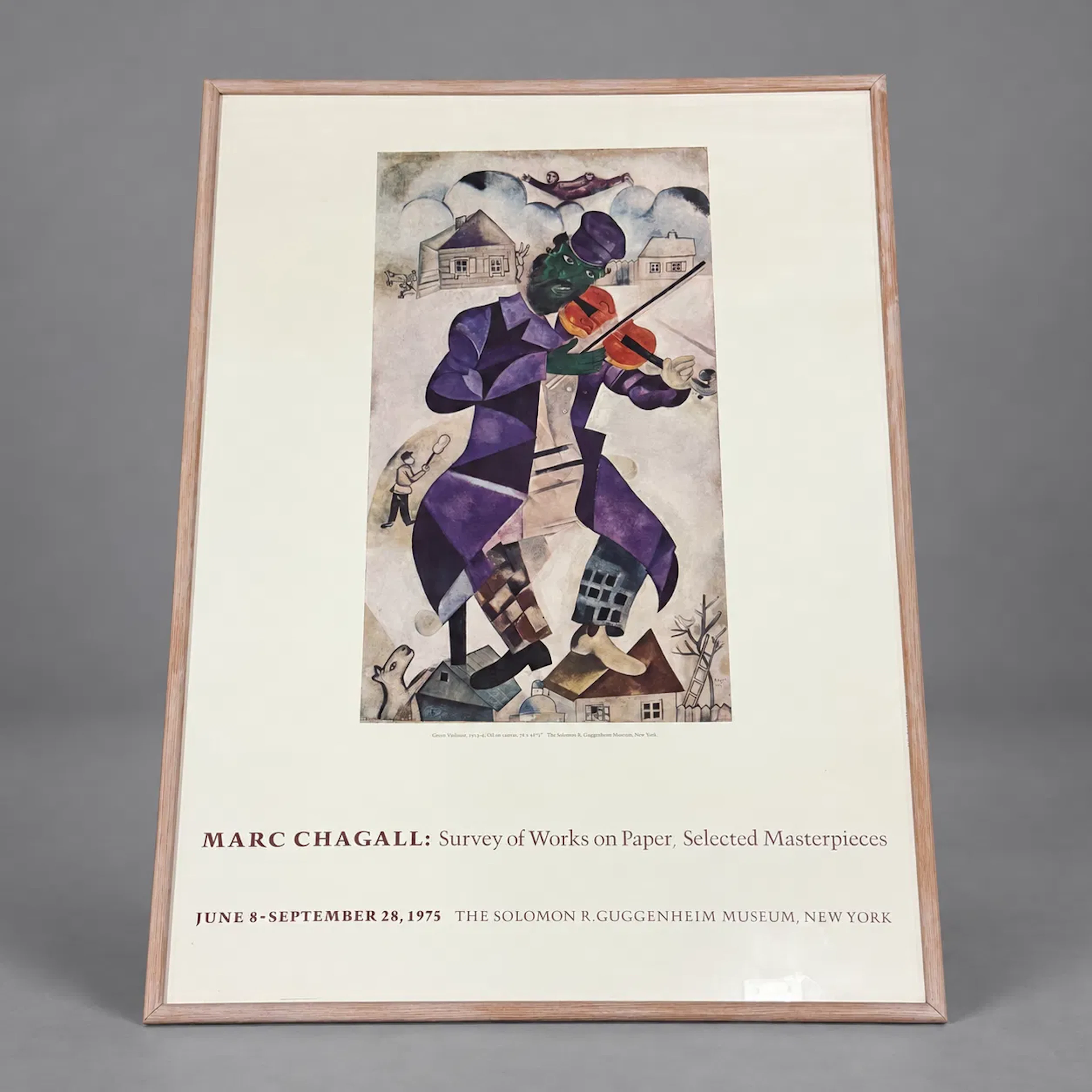 Marc Chagall (1887–1985). Utställningsaffisch, Solomon R. Guggenheim