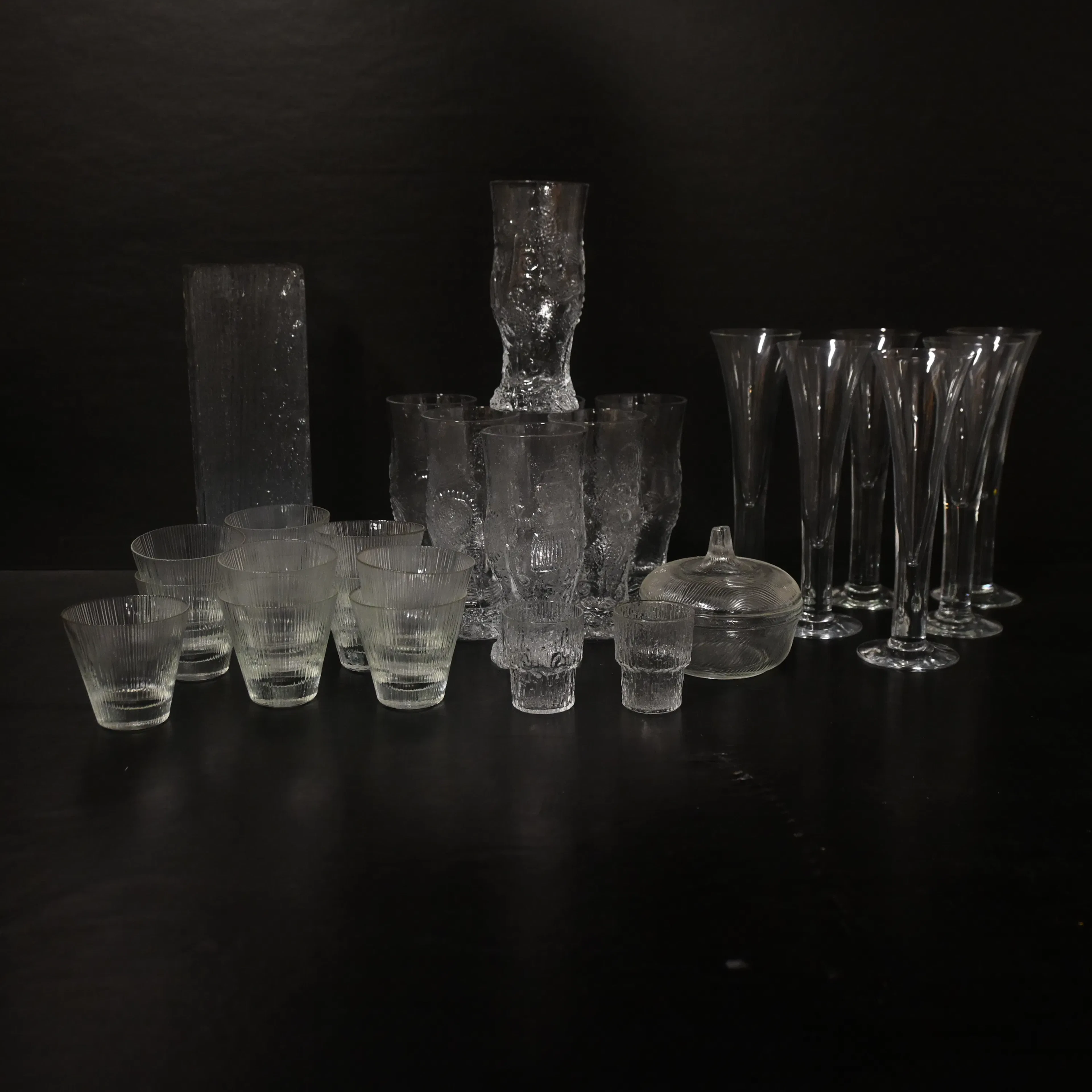 Parti glasservisdelar, 1900-talets andra hälft.
