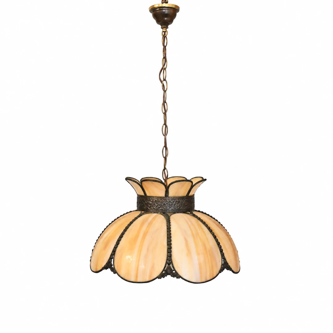 Taklampa, tiffany-stil, 1900-talets första hälft.