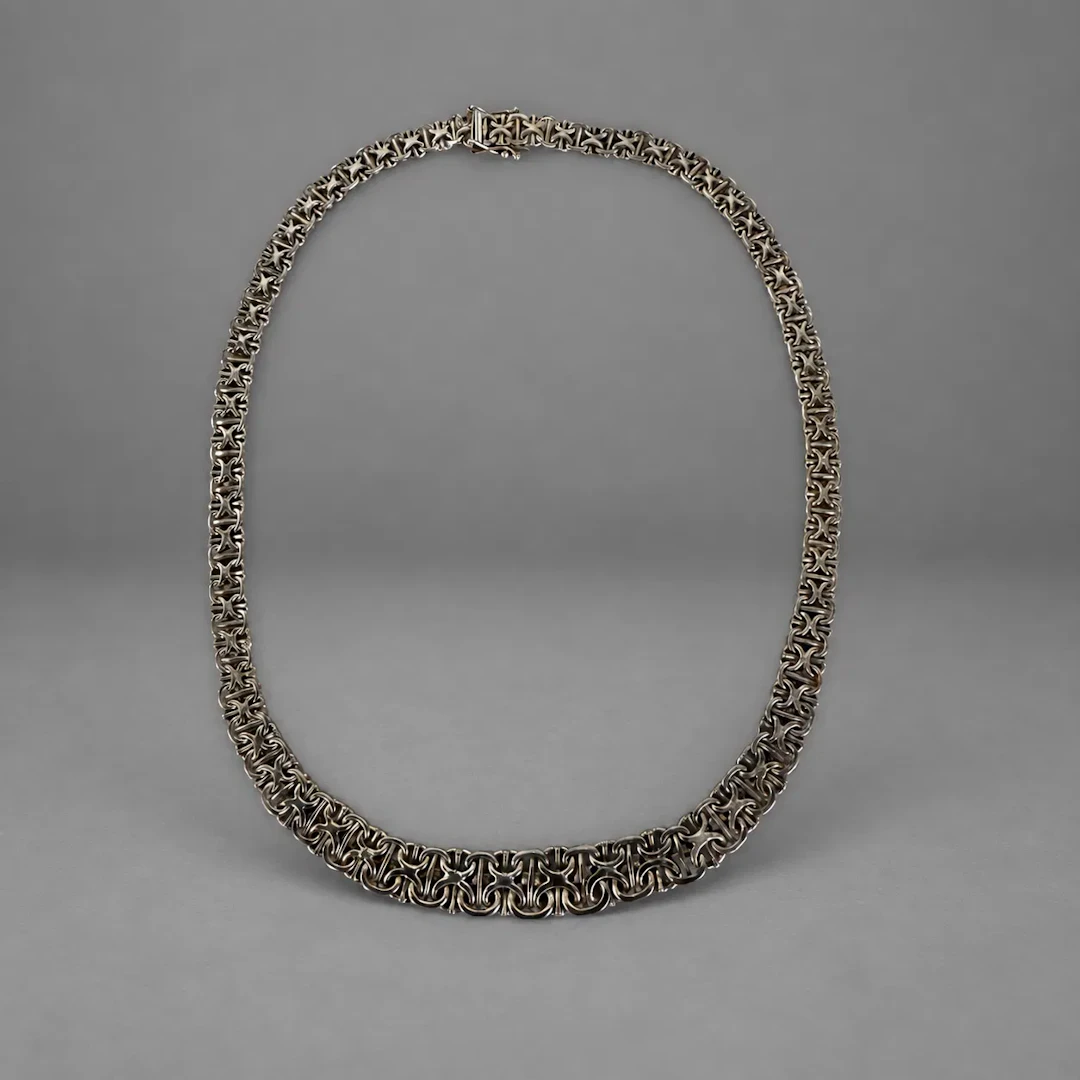 Halsband, silver, X-länk.