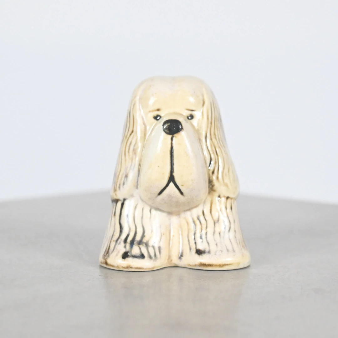 Lisa Larson, figurin, "Spaniel" ur serien "Kennel", stengods, Gustavsberg.