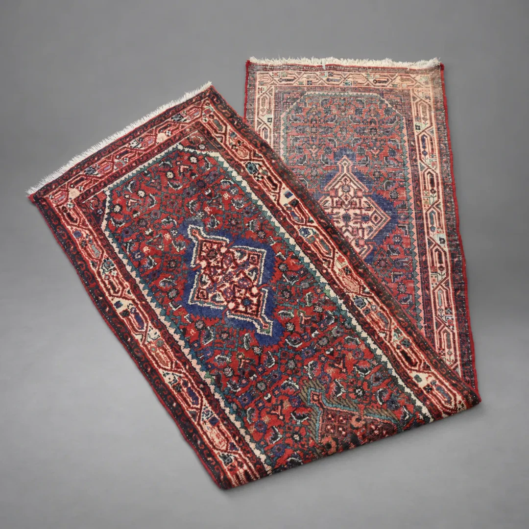 Gallerimatta, handknuten, Hamadan, 284 x 78 cm.