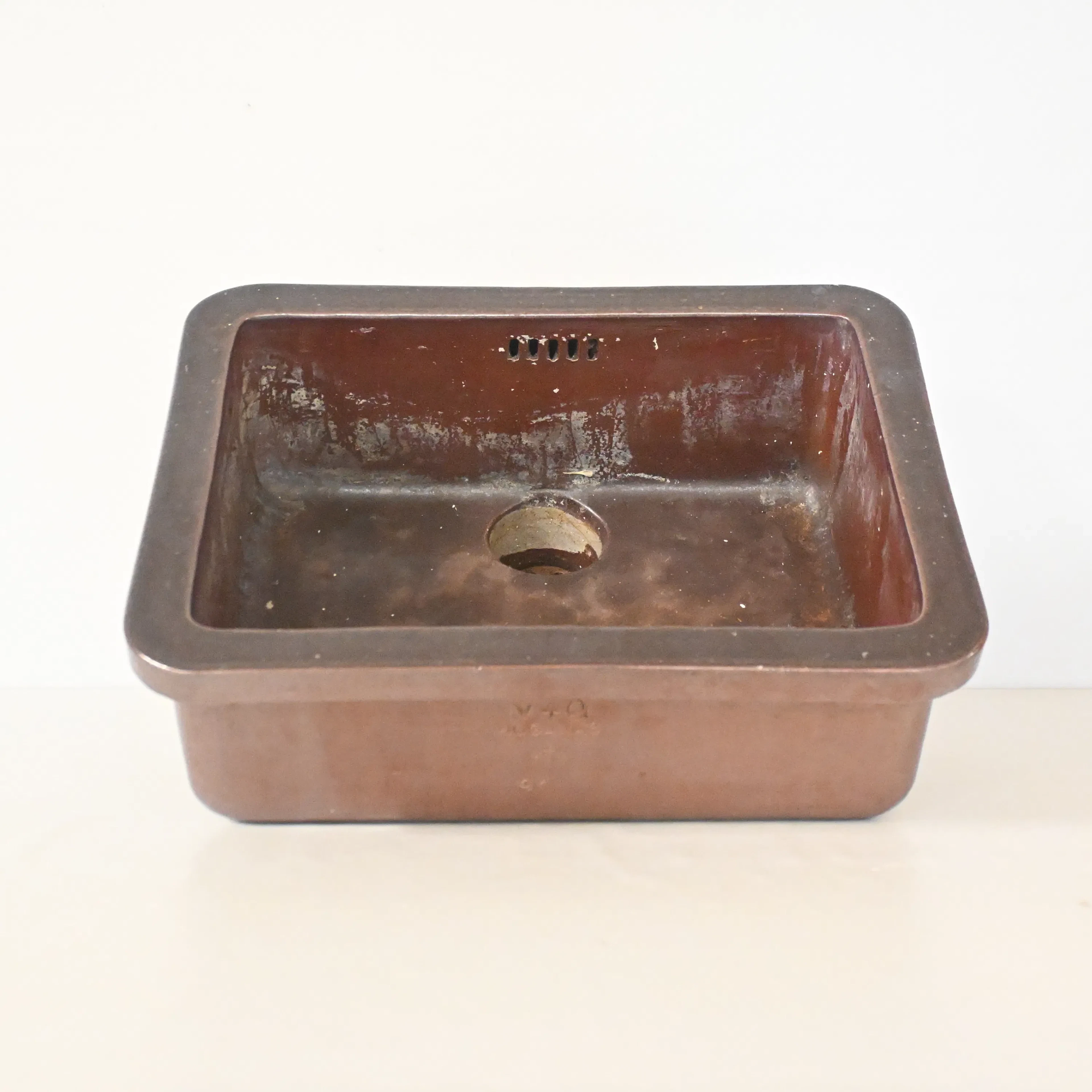 Gösta Holm, handfat / vask, stengods, Höganäs, V40, 1900-talets första hälft.
