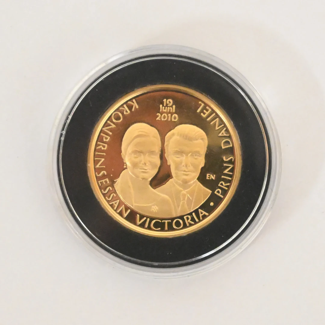 Guldmynt, 4000kr, Kronprinsessan Victoria & Prins Daniel, 2010.