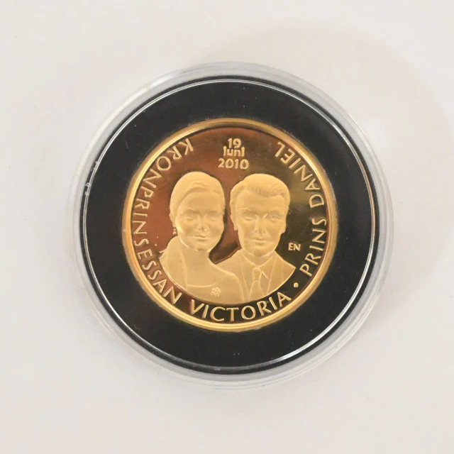 Guldmynt, 4000kr, Kronprinsessan Victoria & Prins Daniel, 2010.