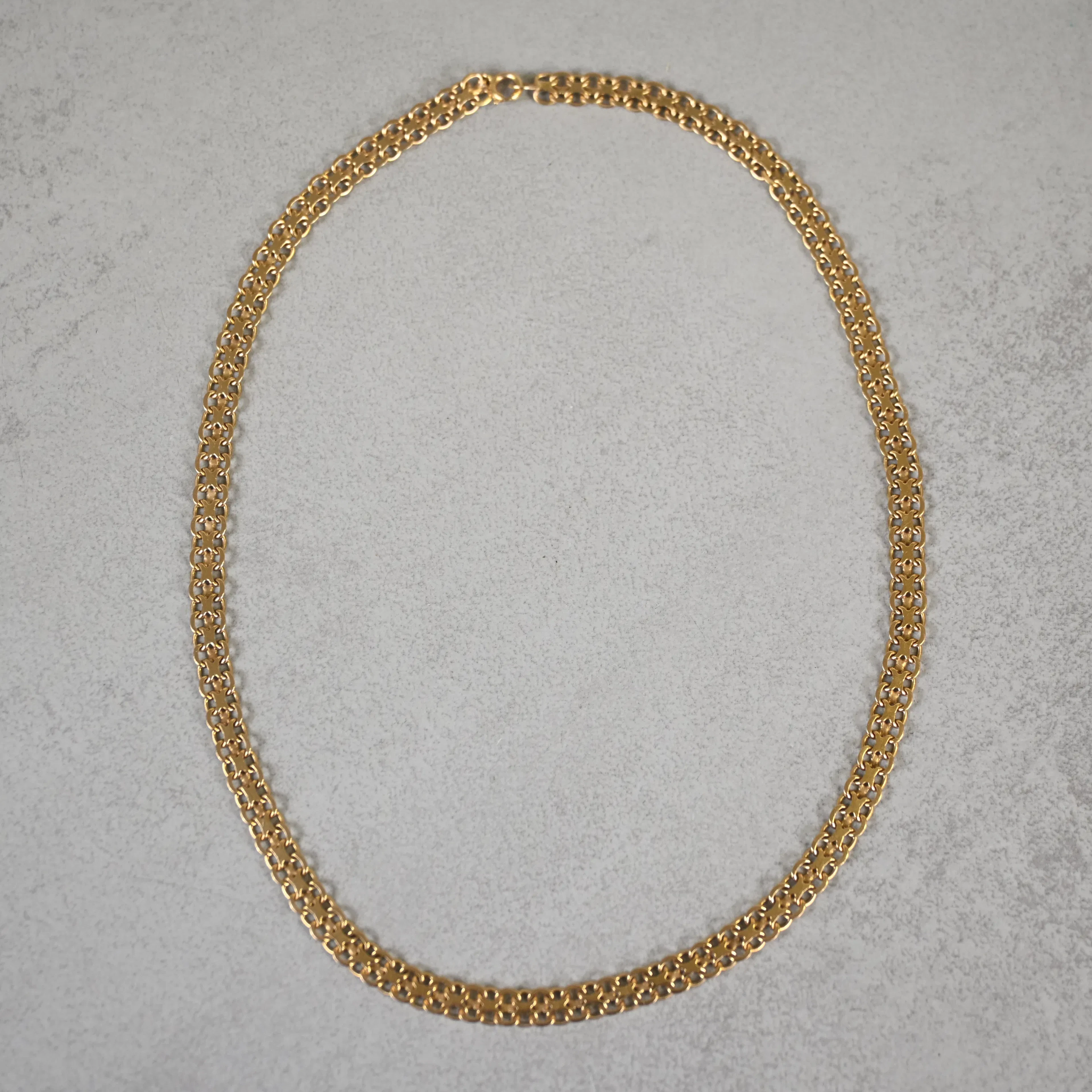 Halsband, X-länk, 18k guld, Belco Marianne Orne, Stockholm, 1952.