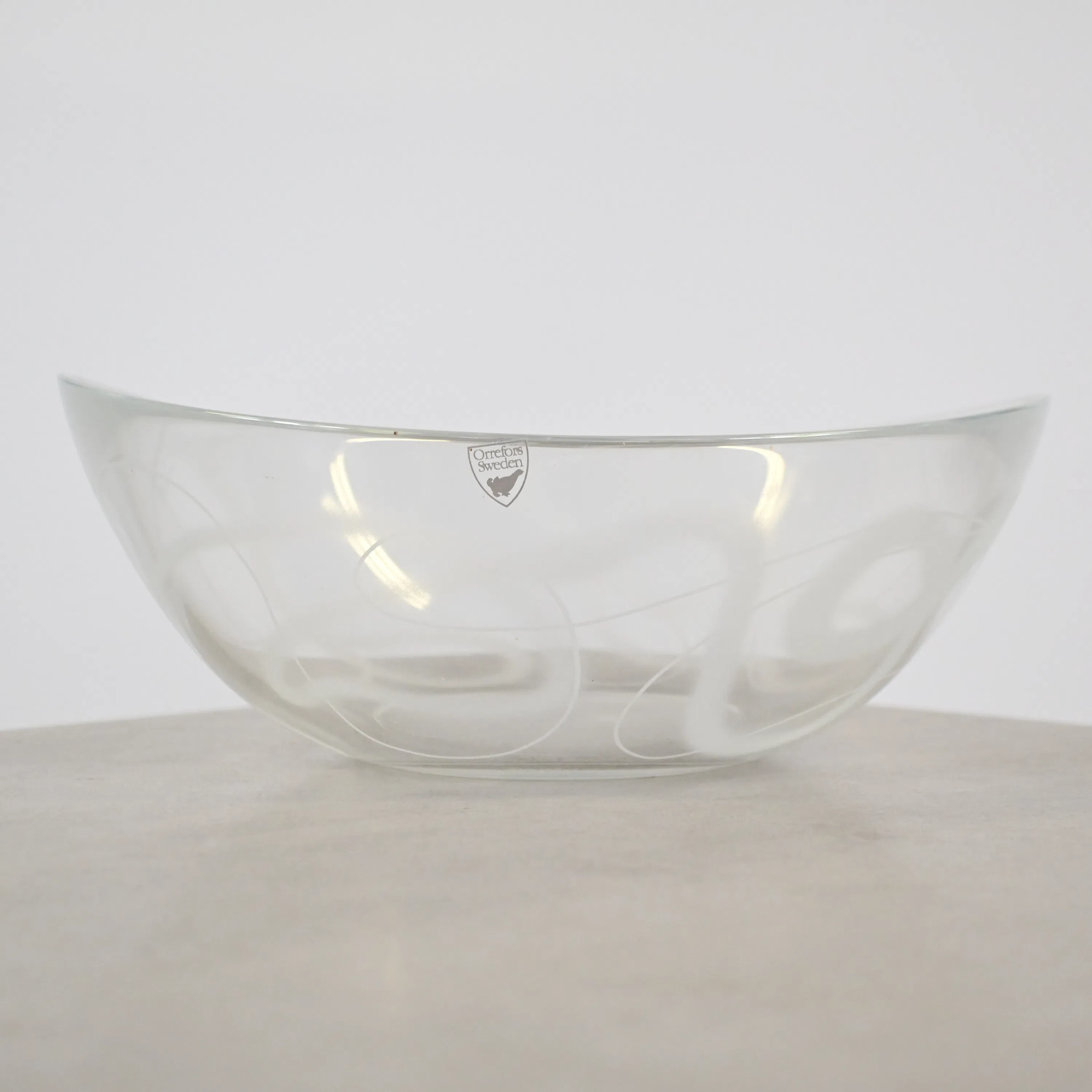 Ingegerd Råman, skål, "Trassel", glas, Orrefors.
