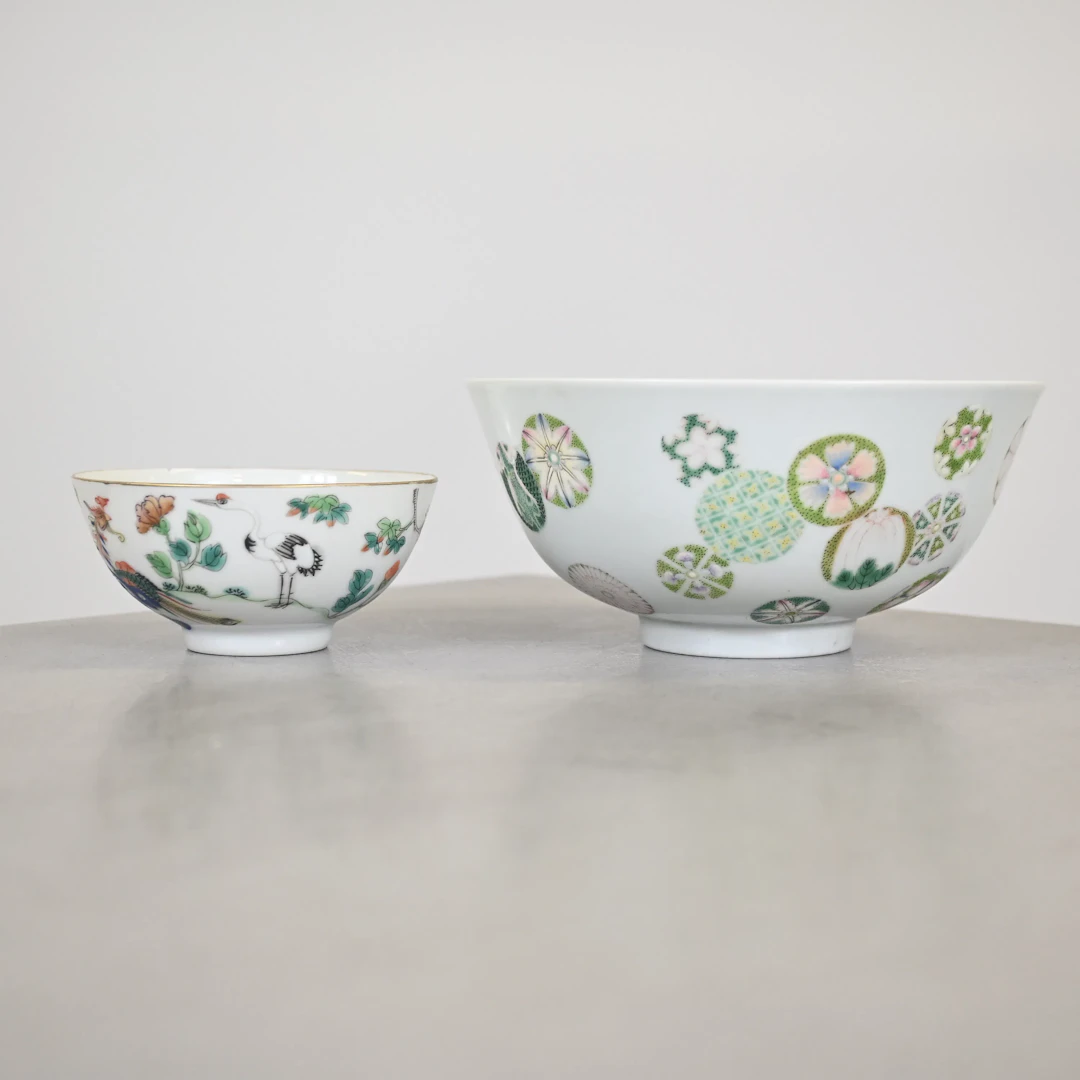 Skålar, 2st, Kina, Qingdynastin, Tongzhi (1862-74).