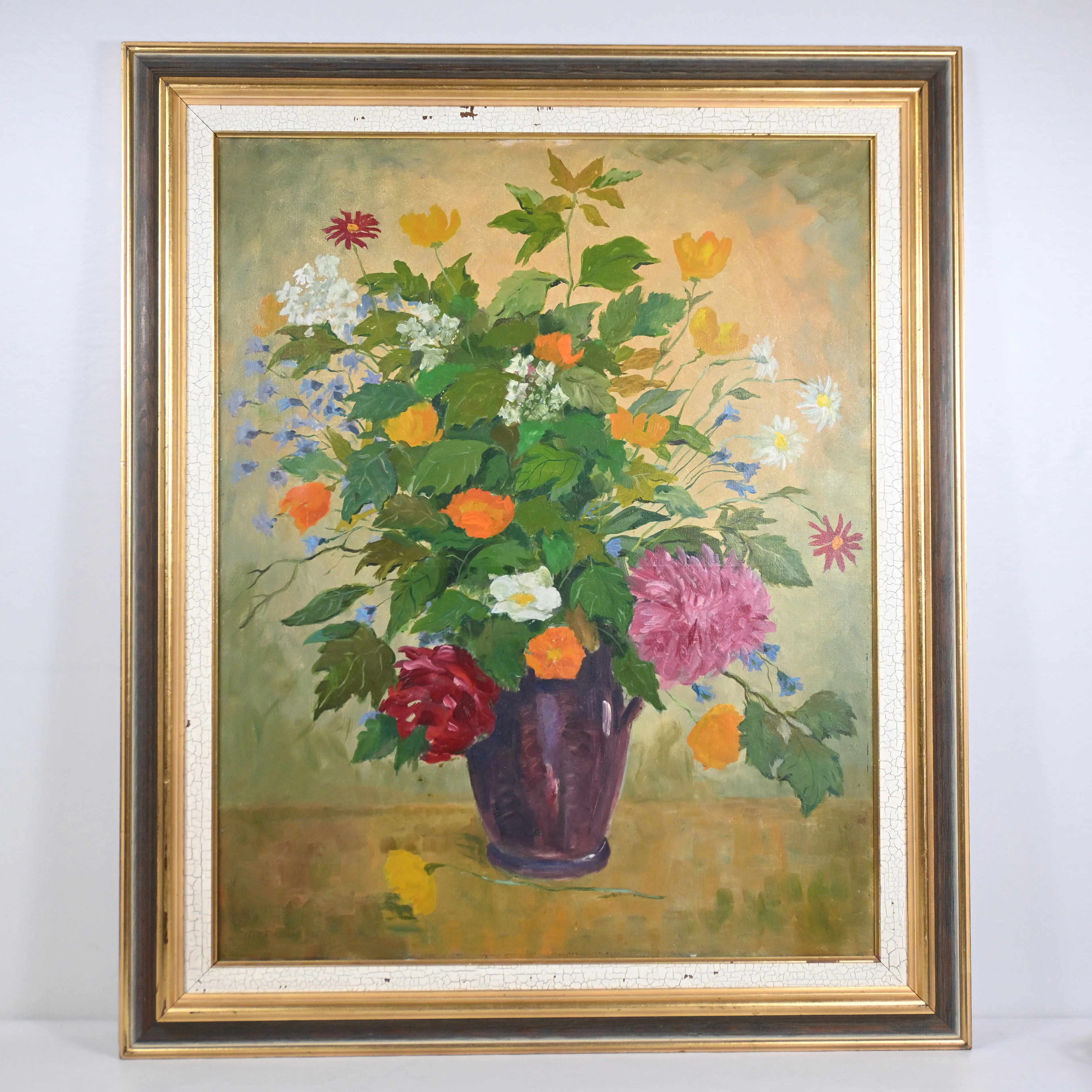 Nils Forsberg, blomsterstilleben, olja på duk, signerad.