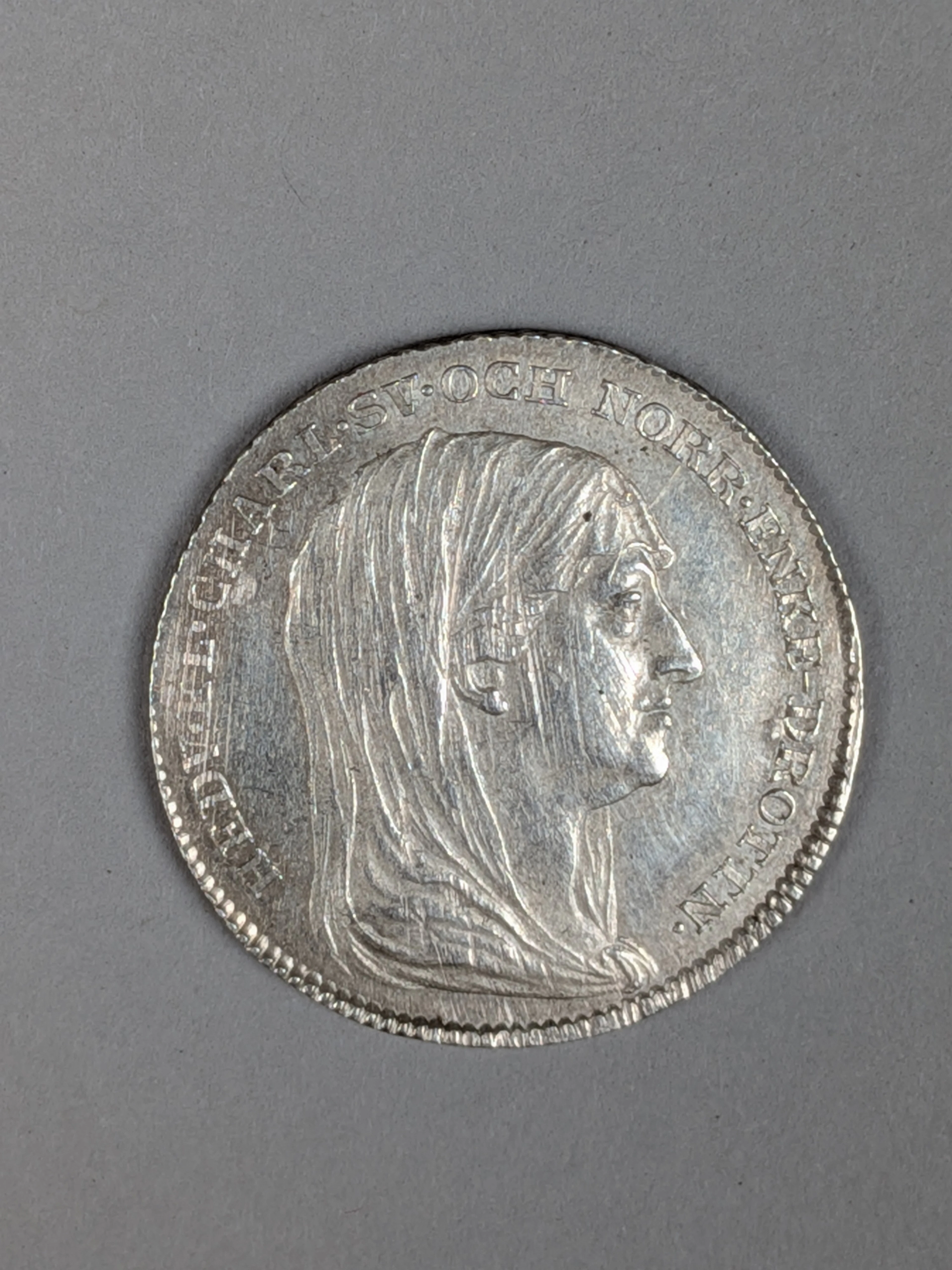 Silvermynt / Kastmynt, Hedvig Charlottas död 1818