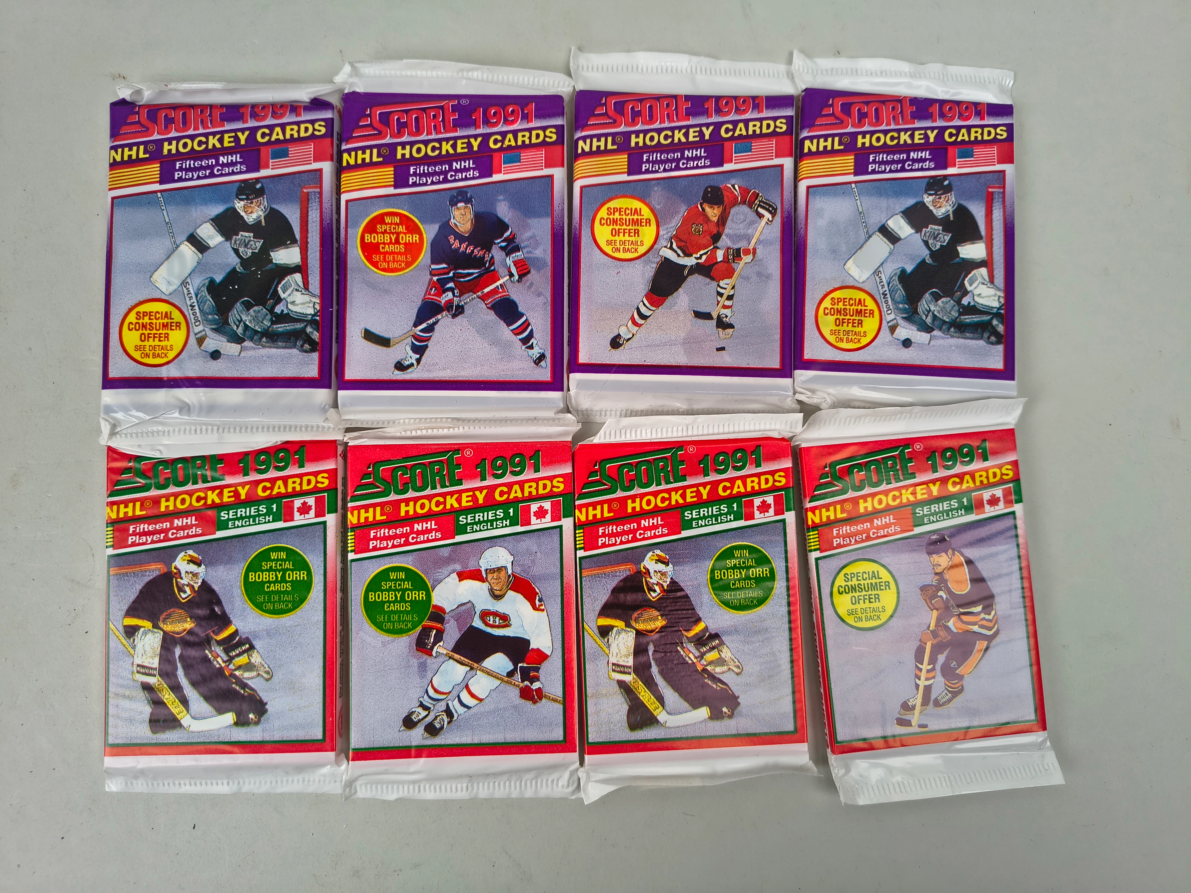 Hockeykort, NHL Score 1991, oöppnade