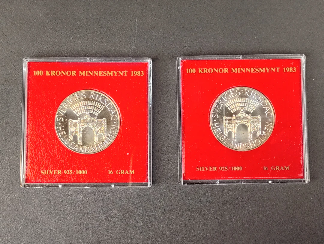 Silver, Minnesmynt 200 kr Sveriges Riksdag 1983