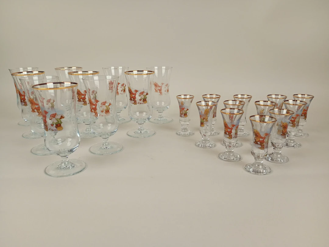 Glasservis, "Gammeldags Jul" P2000 Tyskland, 22 delar