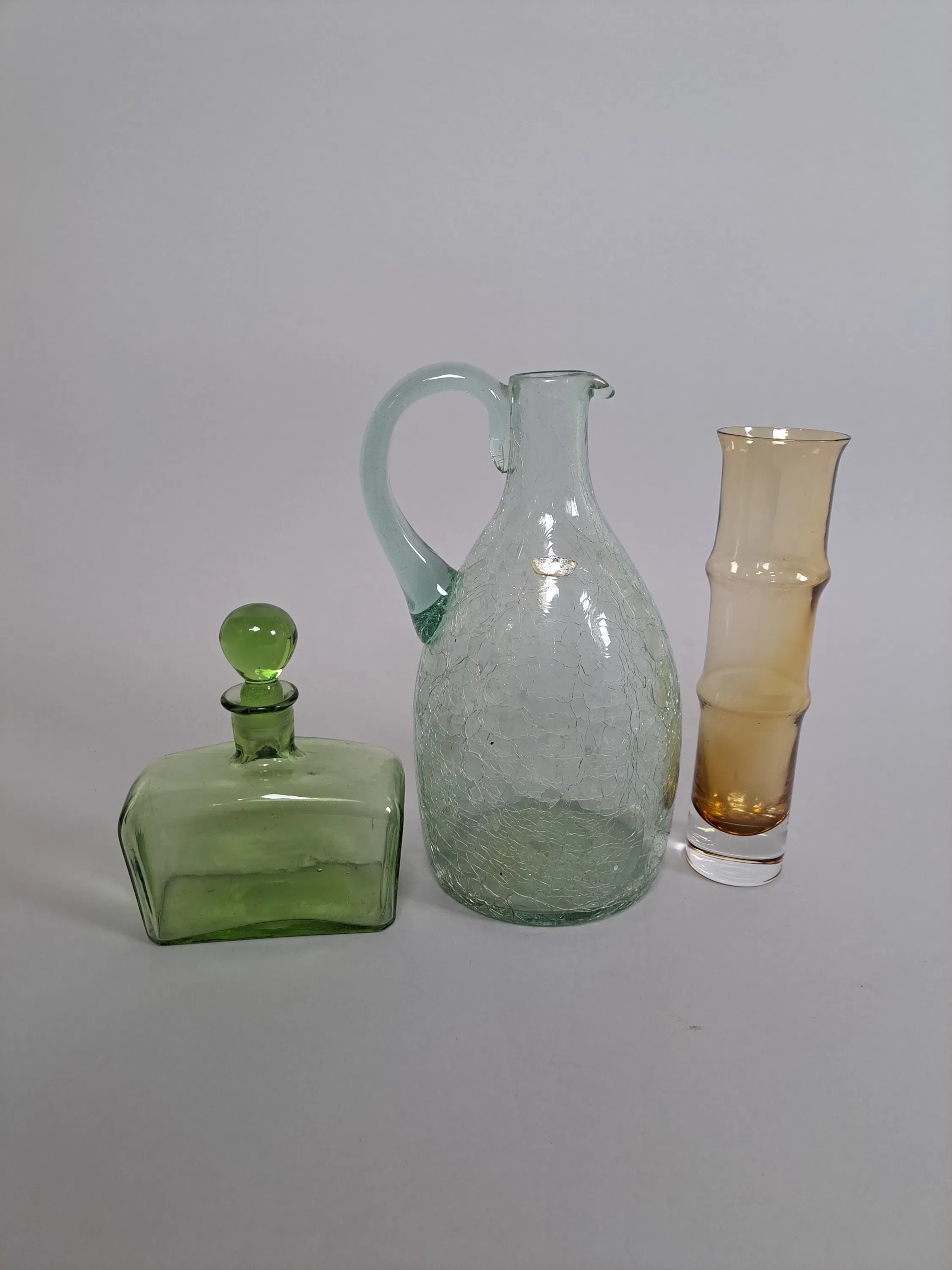 Glas 3 delar bl.a. Ture Berglund Stockholms Glasbruk