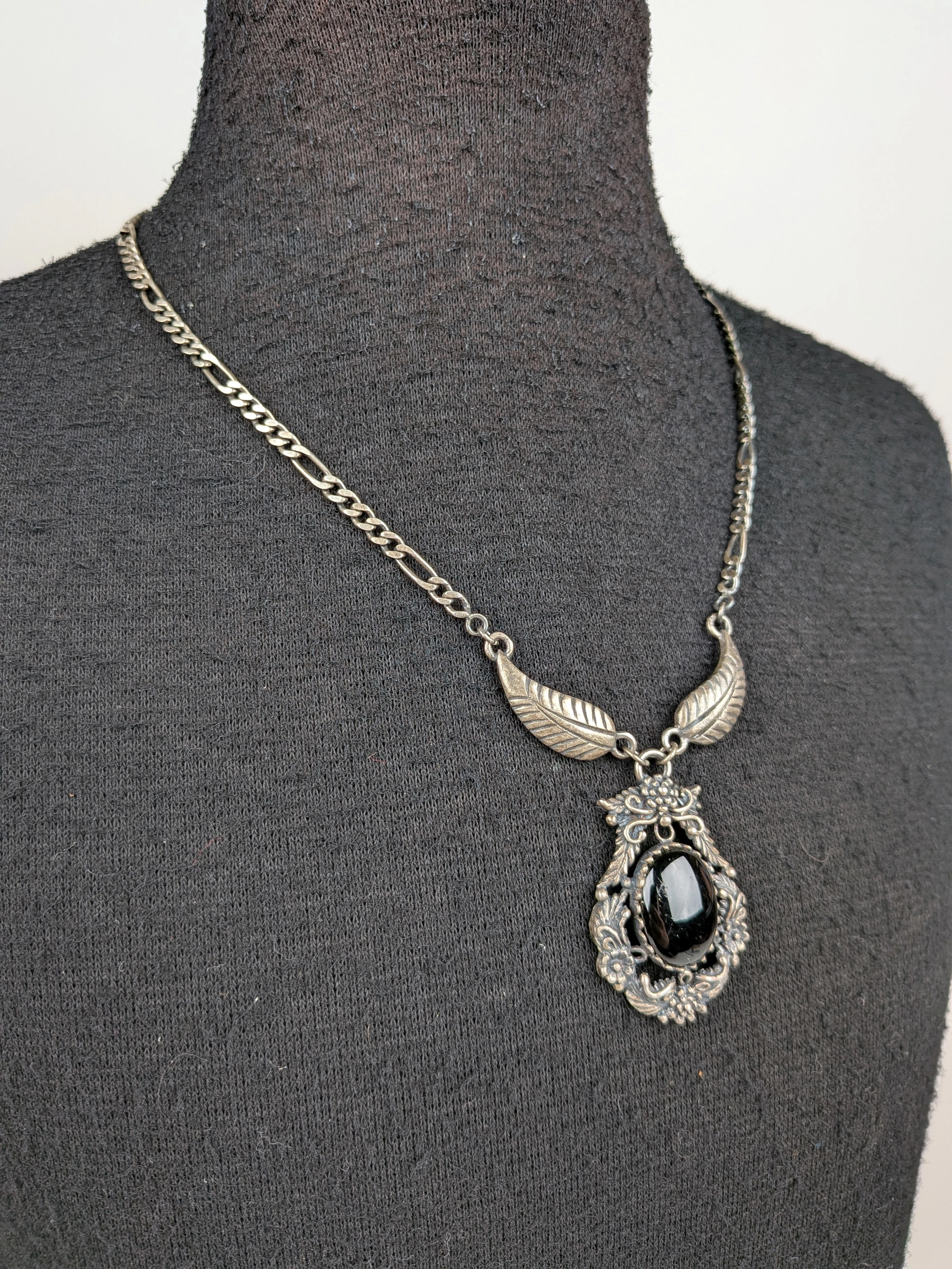 SilverCollier / Halsband med Onyx
