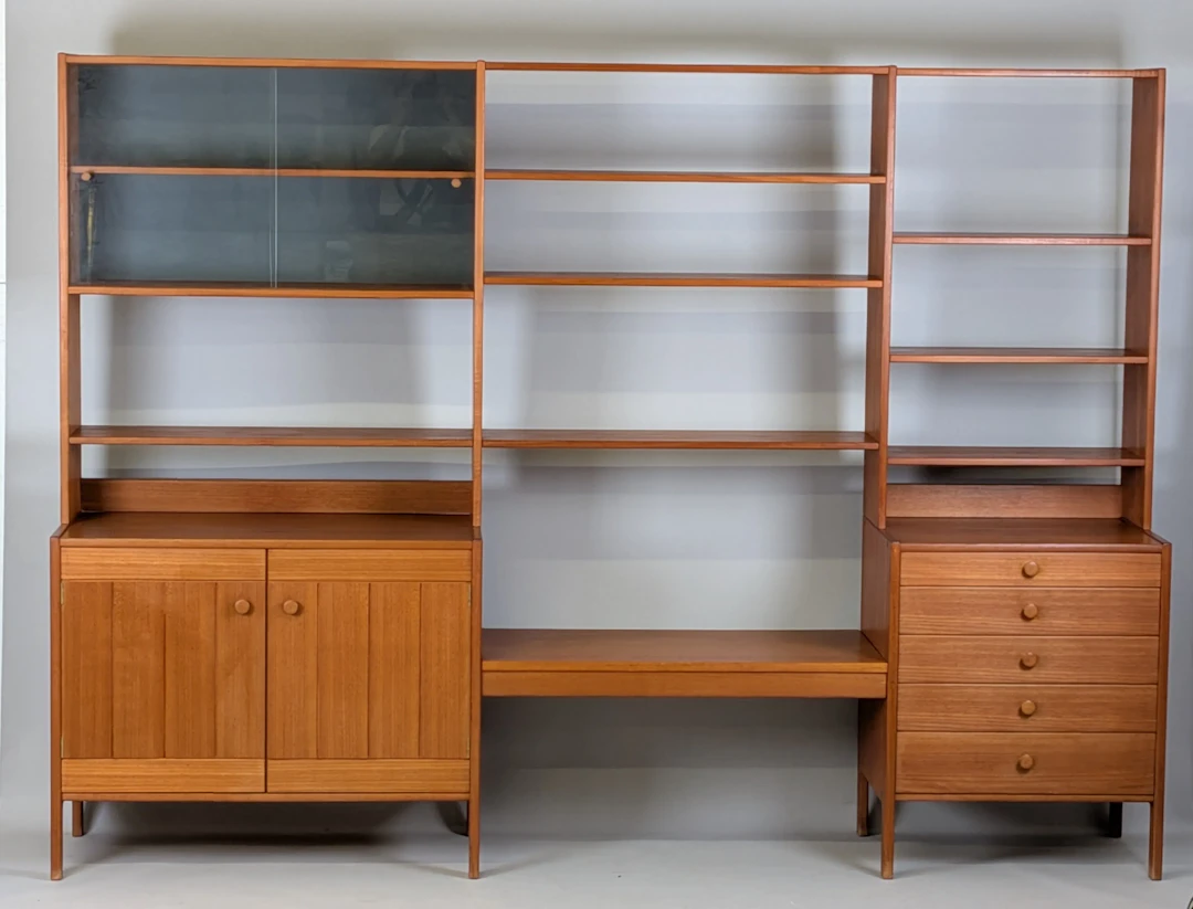 Hyllsystem, teak 1960-tal