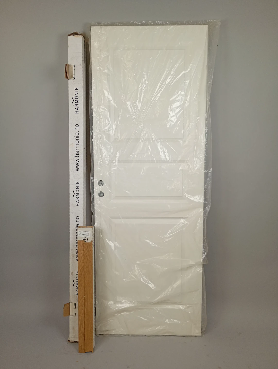 Innerdörr med karmar, Harmonie 80x210 Ask Kompakt Vit, Obegagnad