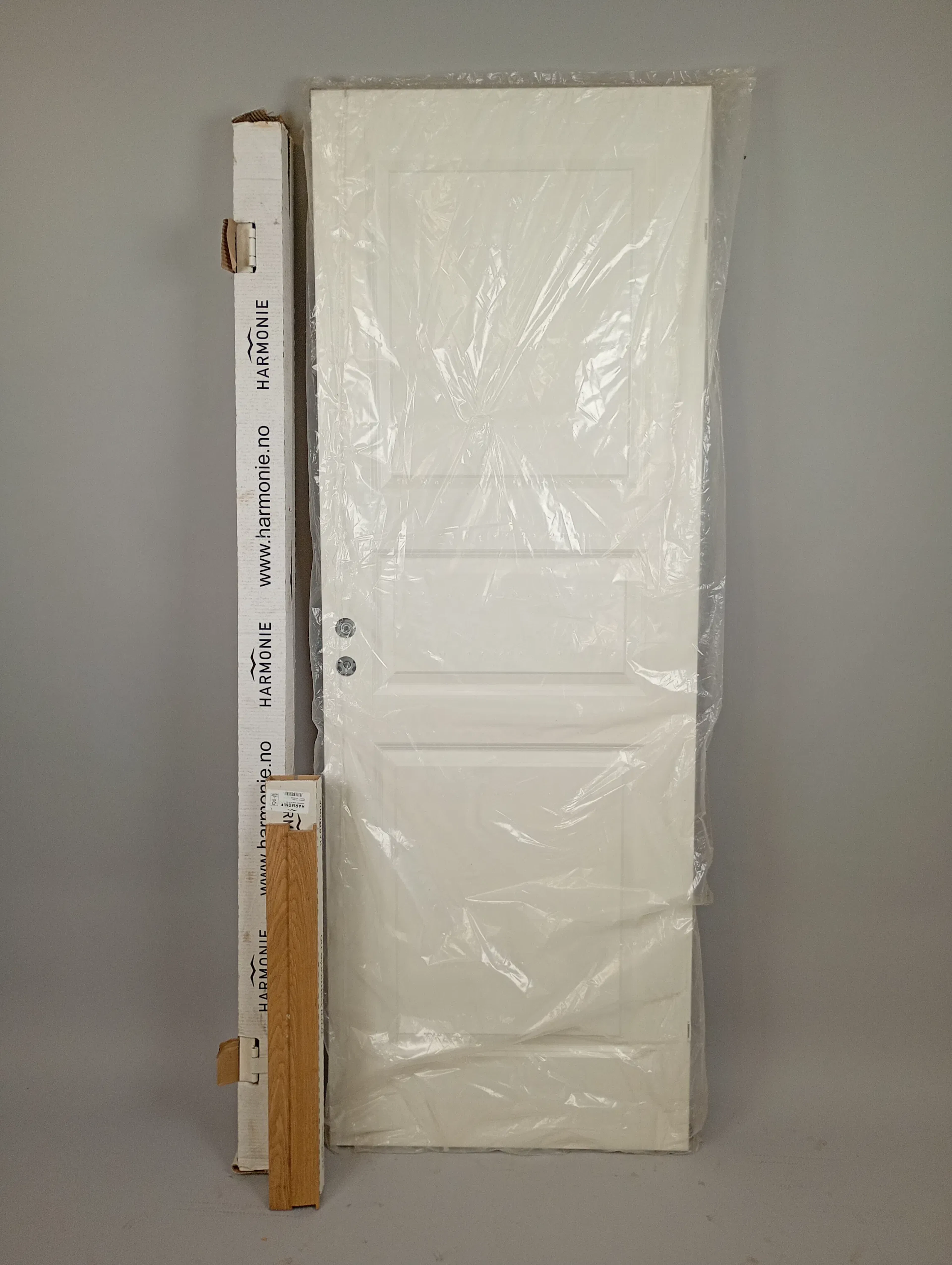 Innerdörr med karmar, Harmonie 80x210 Ask Kompakt Vit, Obegagnad