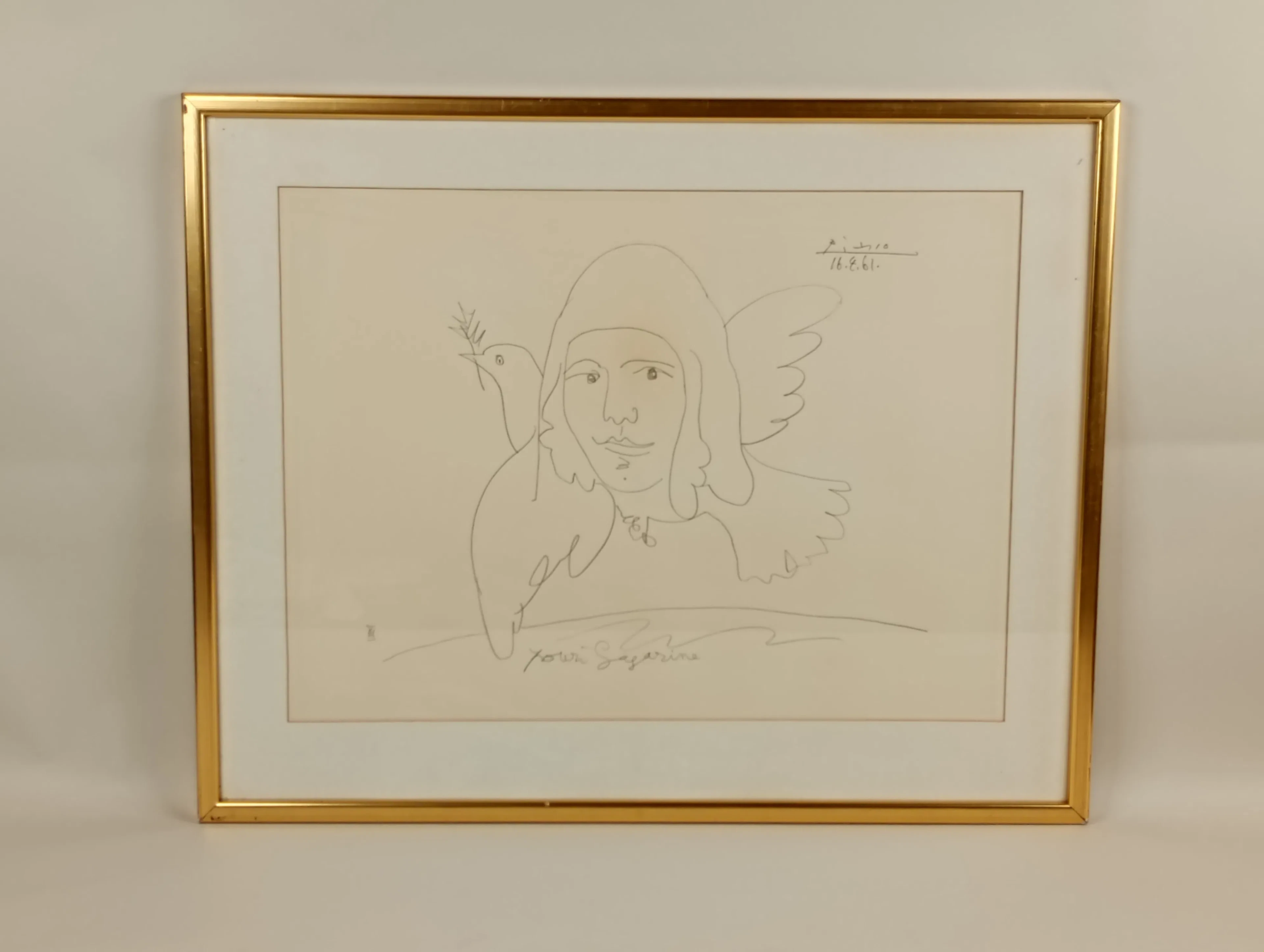 Litografiskt Tryck, eft. "Youri Gagarine" Pablo Picasso, Editions