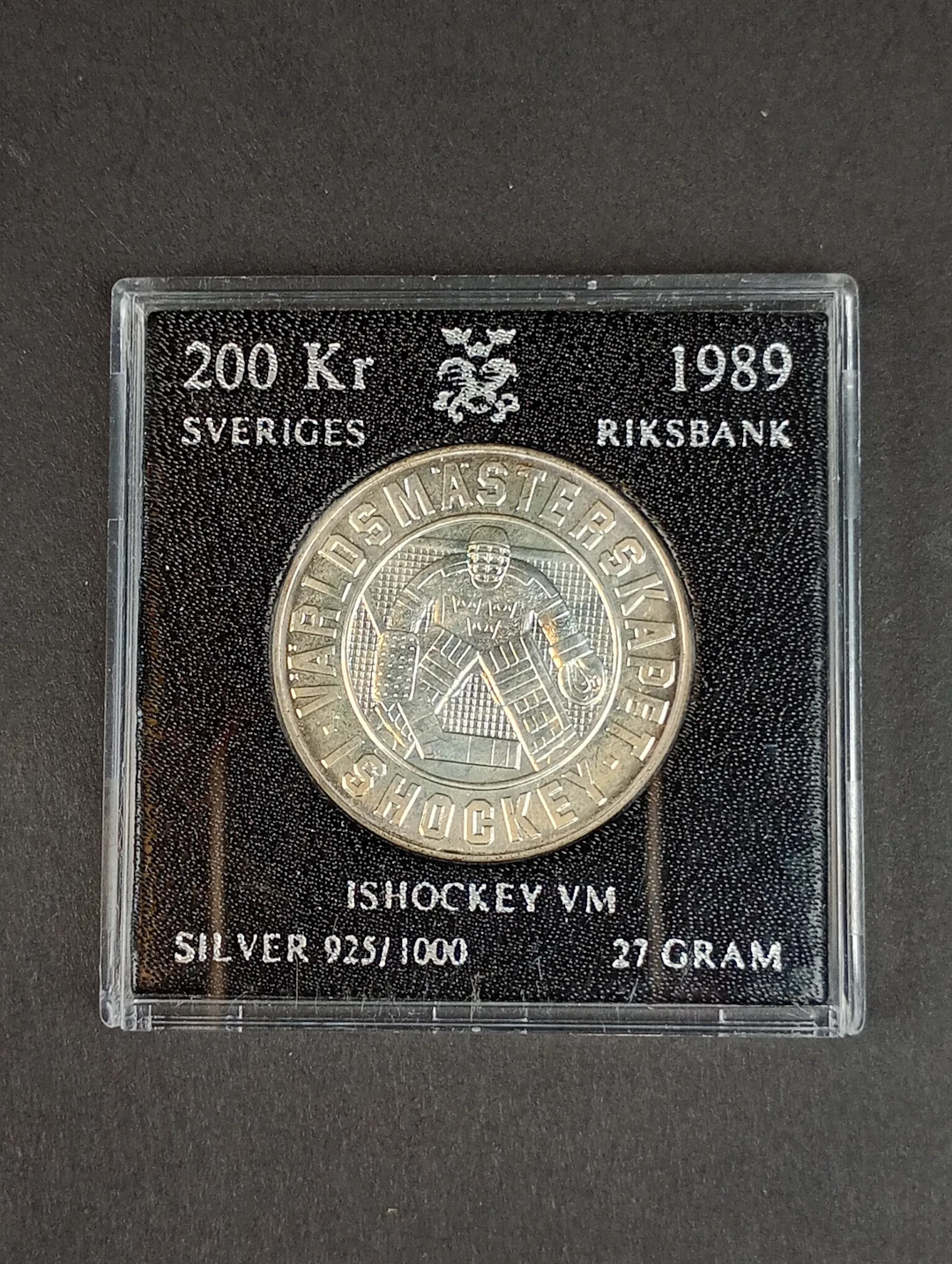 Silver, Minnesmynt 200 kr Ishockey VM 1989