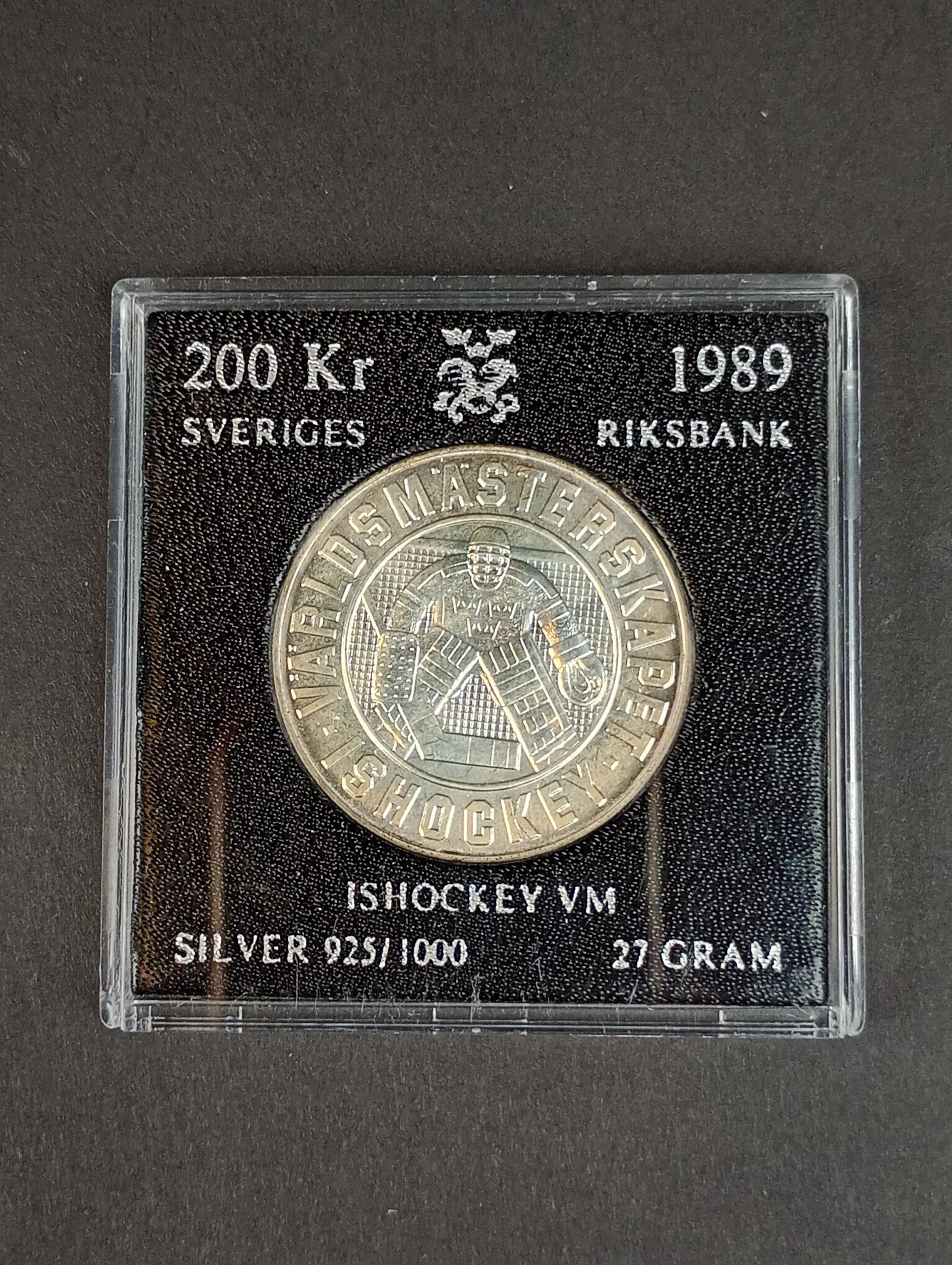 Silver, Minnesmynt 200 kr Ishockey VM 1989