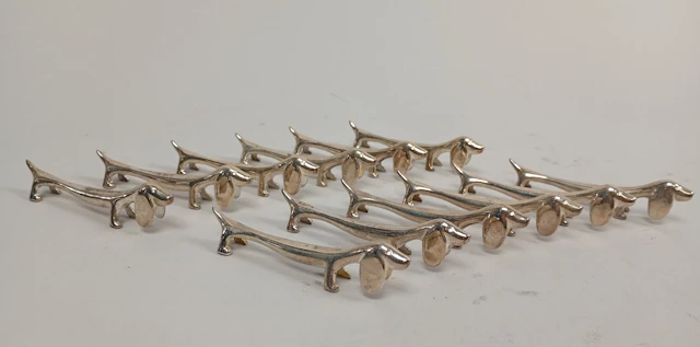 Smörtaxar, 12 st metall