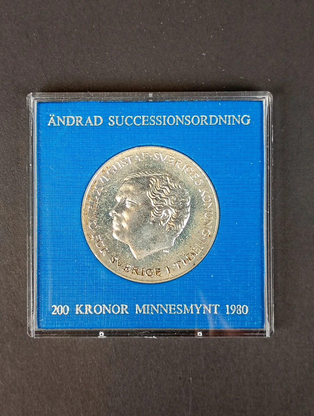 Silver, Minnesmynt ändrad Successionsordning 1980 200 kr