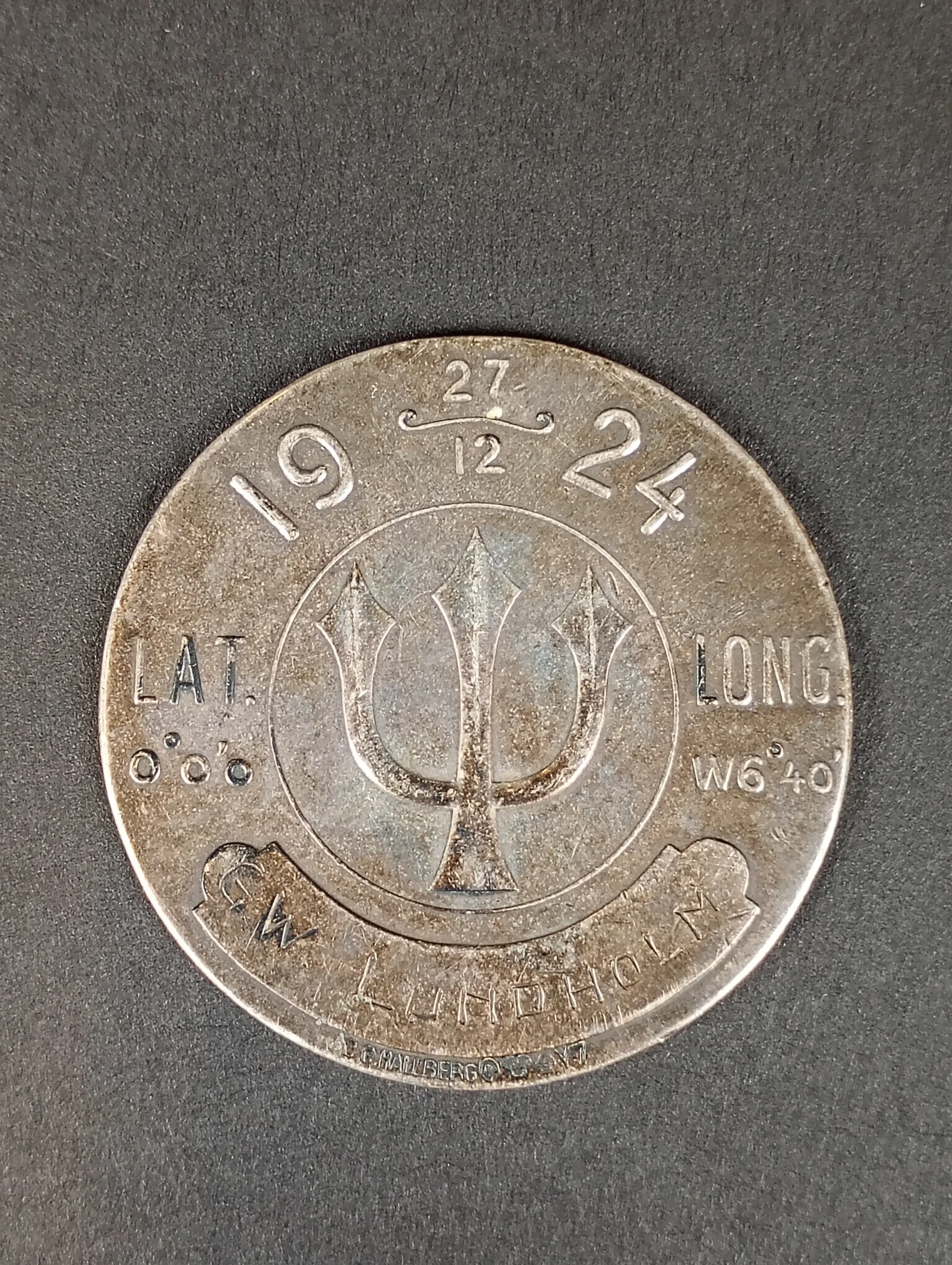 Silvermedalj, H.M Flygia linjen 1924, C.G Hallberg