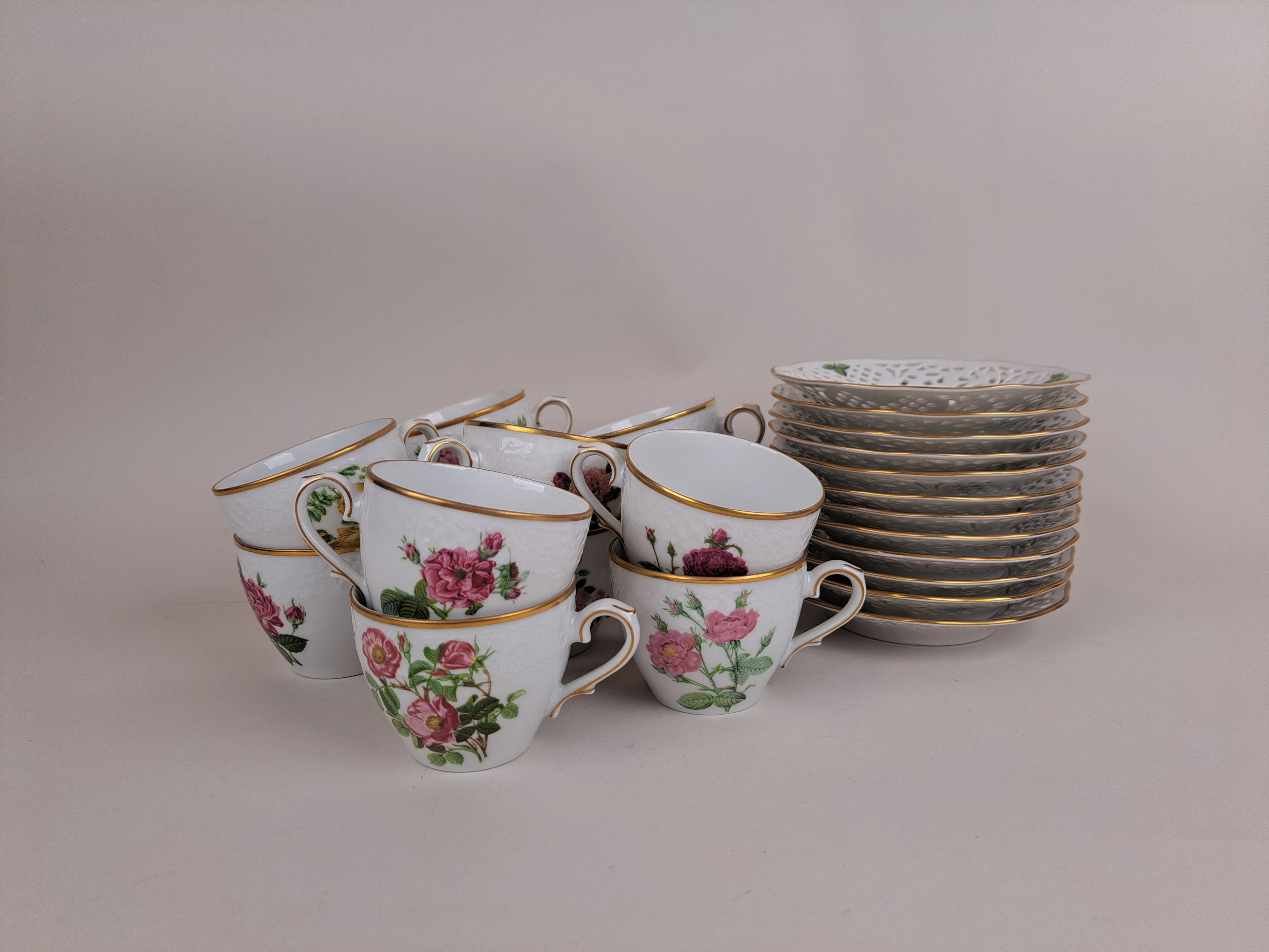 Kaffeservis, "Klassiska Rosor" Fyrklövern Schumann Arzberg