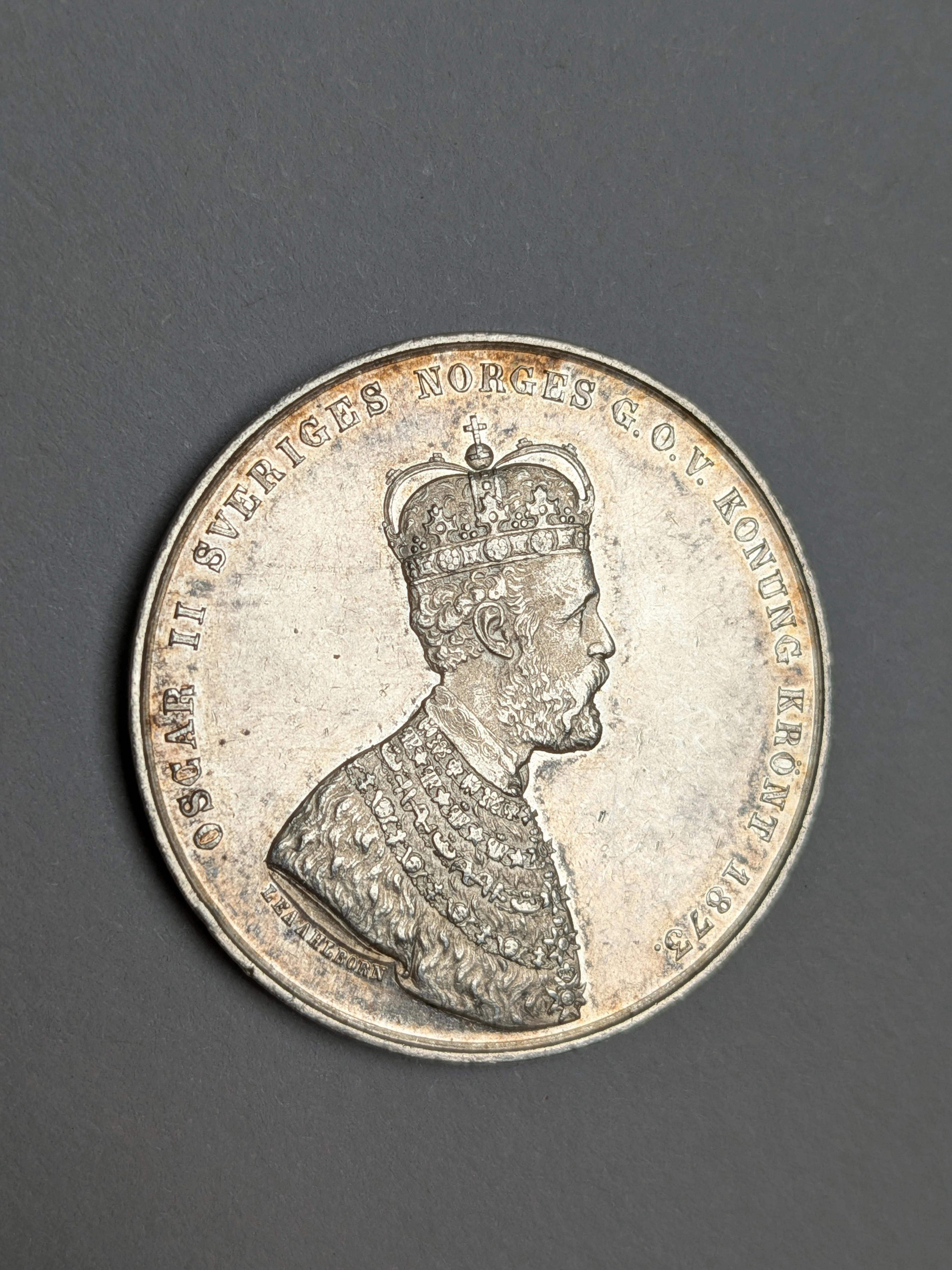 Silvermynt / Kastmynt, Oscar II Kröning 1873