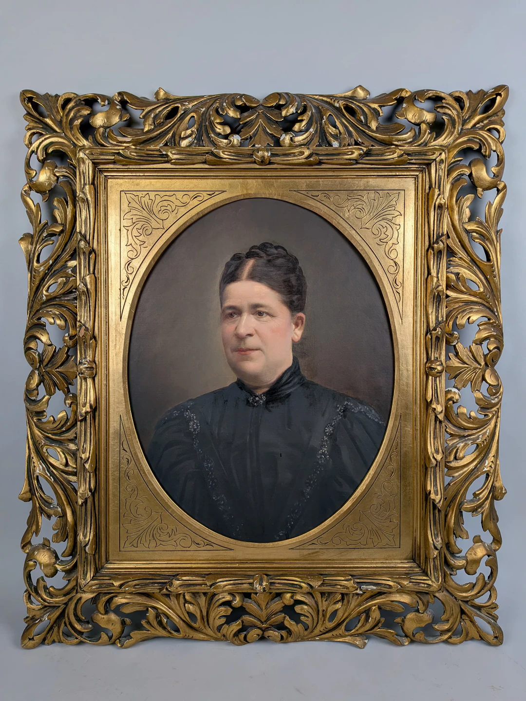 Olja på duk, Porträtt, Société de Photominiature, Wien runt 1800-talet slut