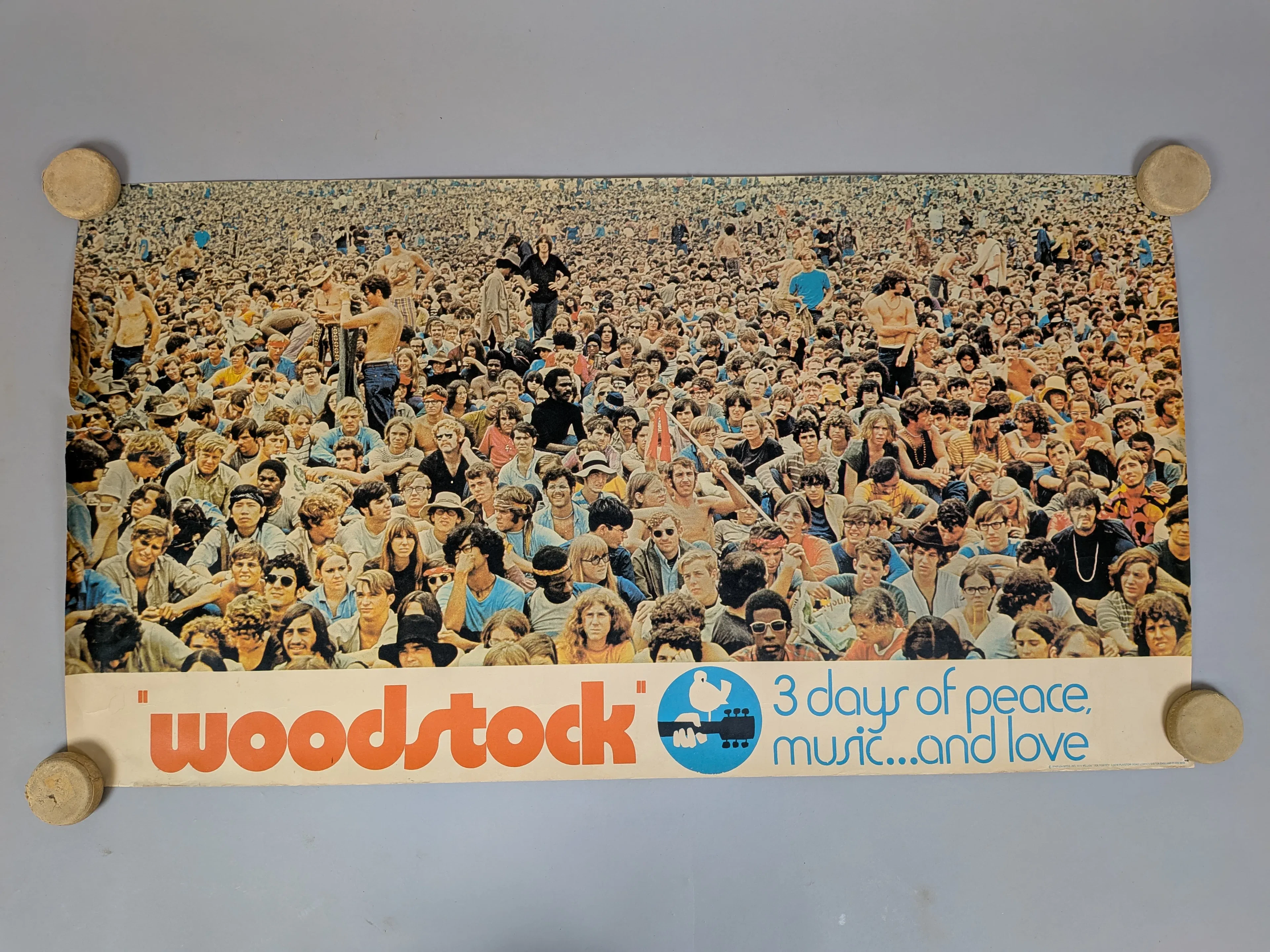 Poster, "Woodstock" Warner Bros Ink 1970 England