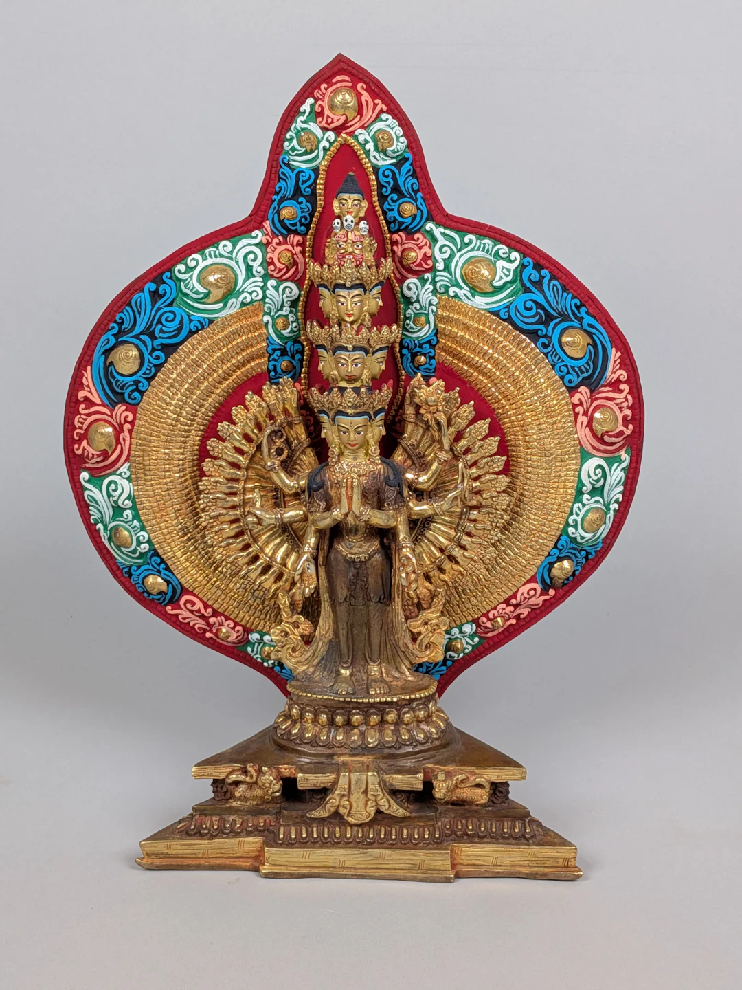 Skulptur, Avalokiteshvara / Buddah, gjuten brons