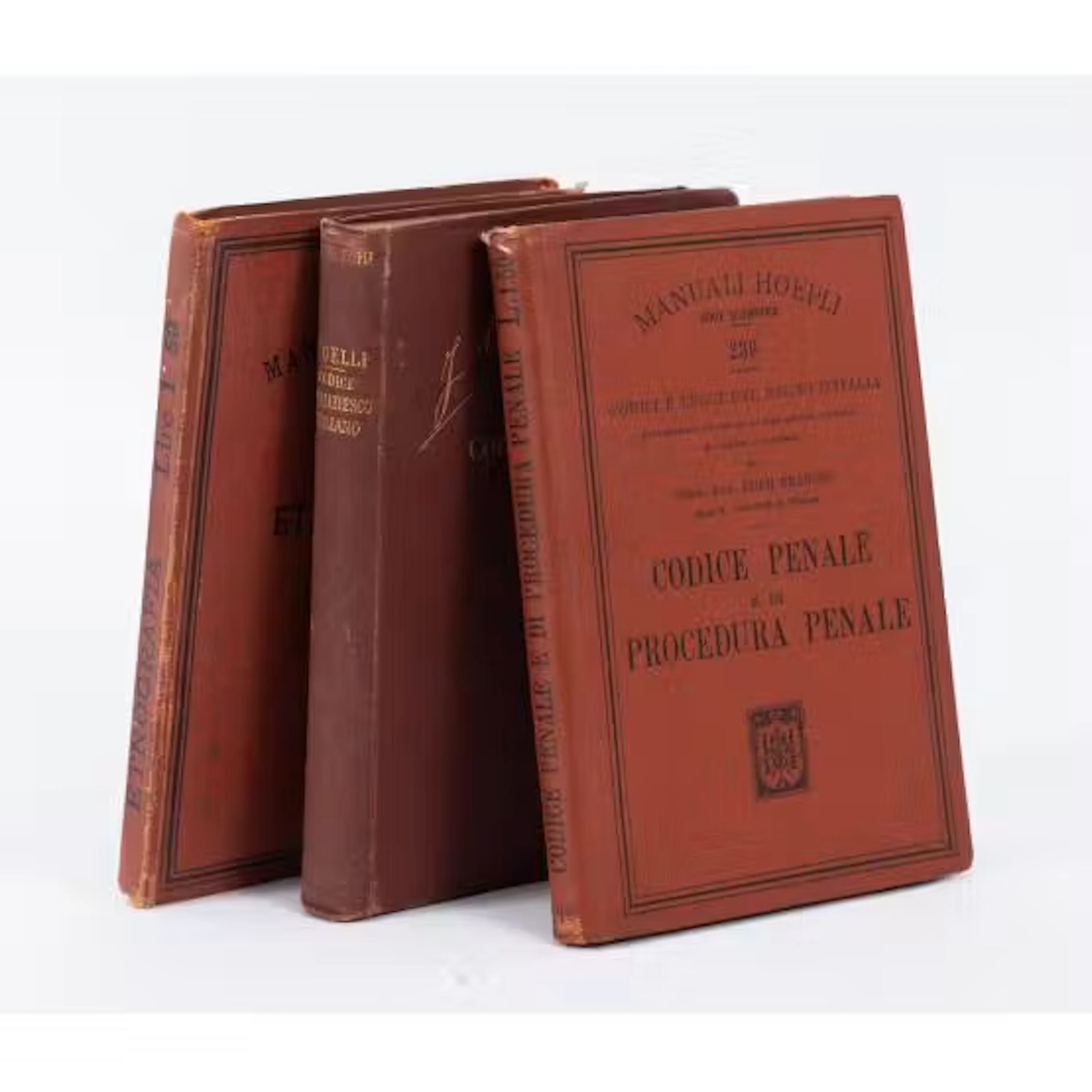 TRE VOLUMI IN 16° DELLE EDIZIONI HOEPLI