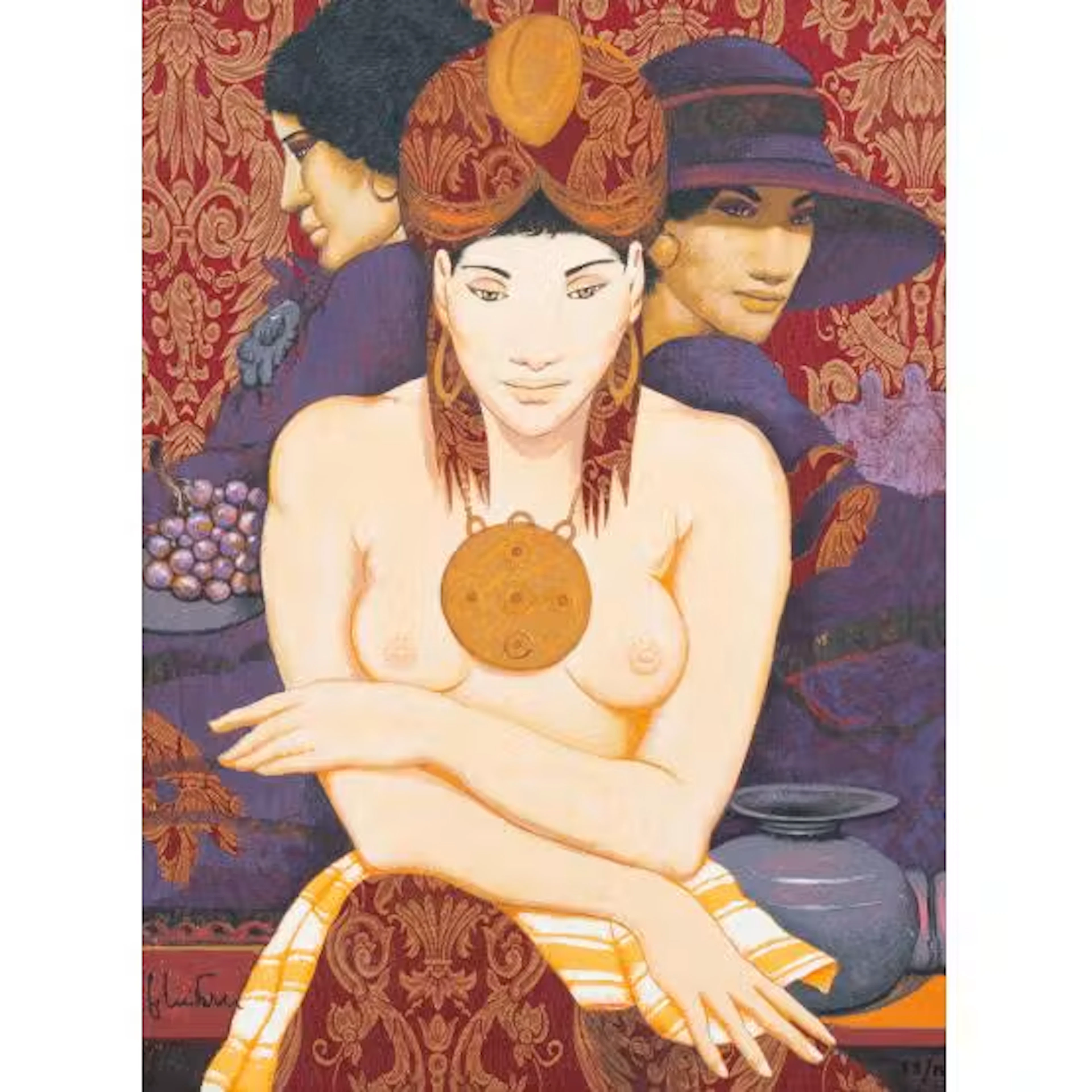 GOFFREDO CIVITARESE, Serigrafia su broccato