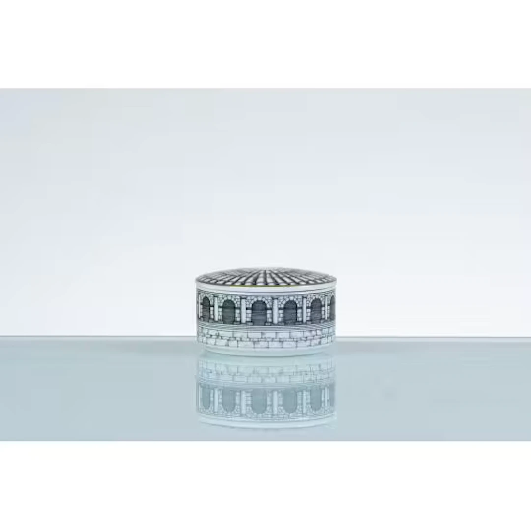 PIERO FORNASETTI, Scatola rotonda serie “Palladiana”