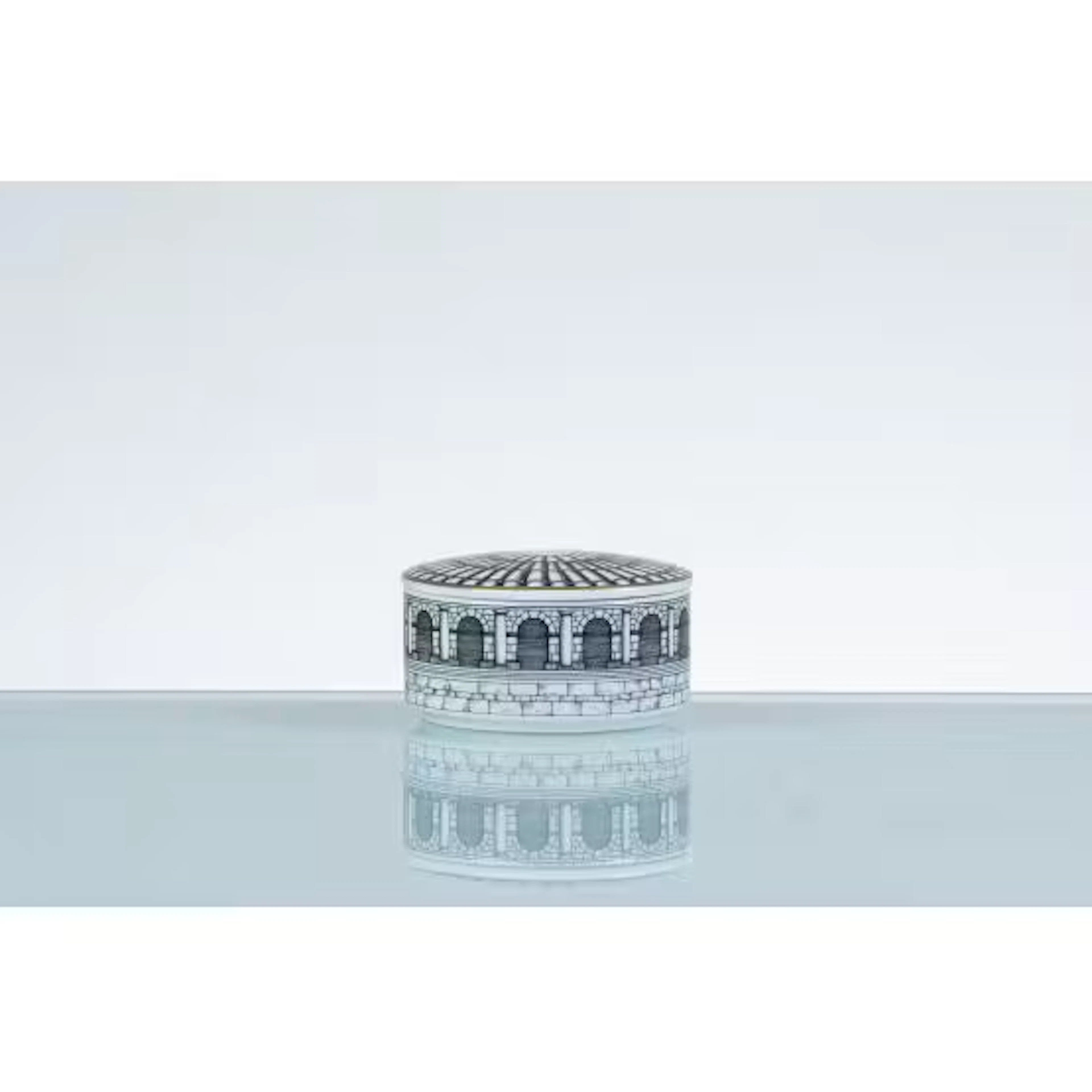 PIERO FORNASETTI, Scatola rotonda serie “Palladiana”